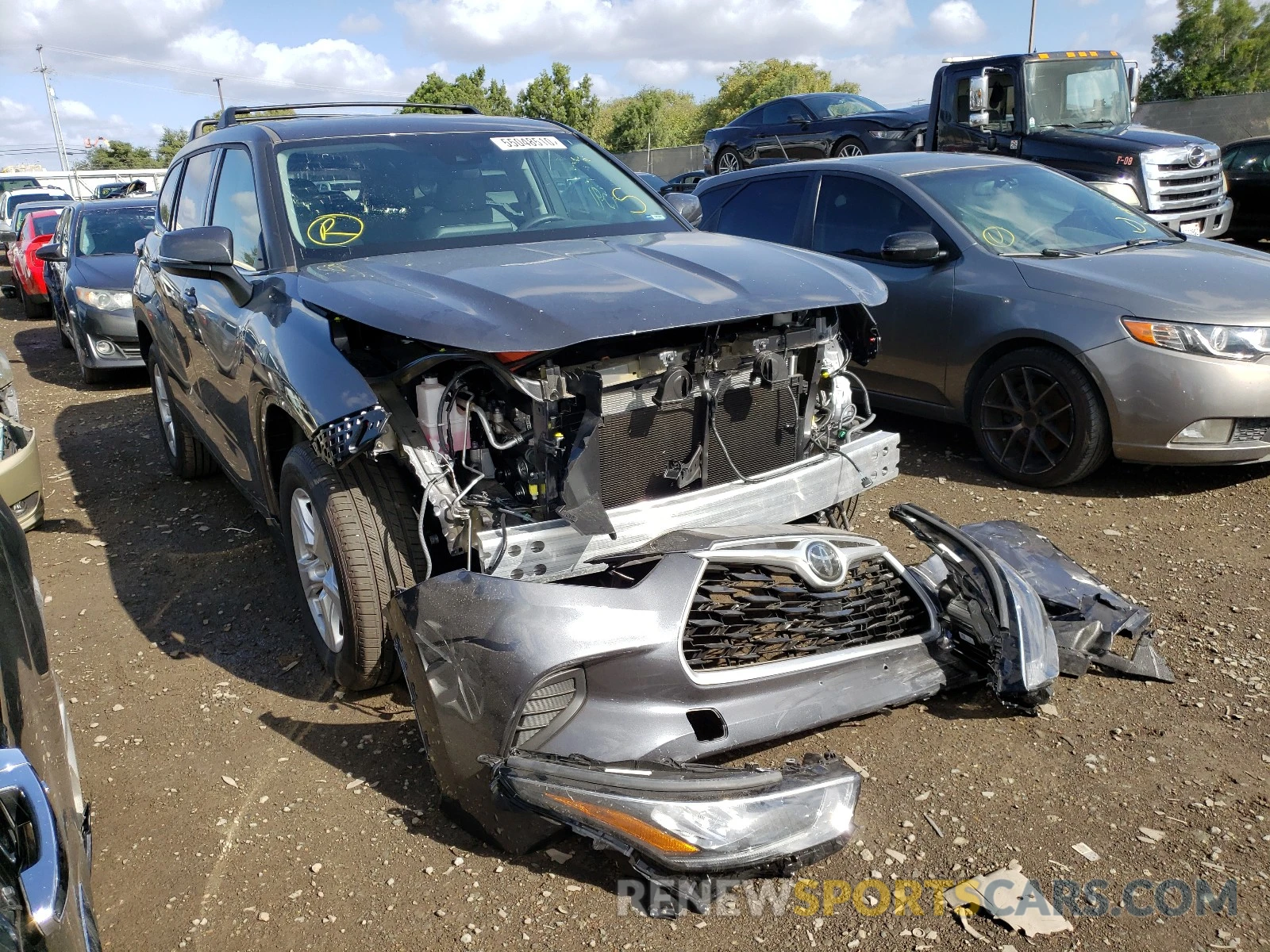 1 Photograph of a damaged car 5TDCZRAH1LS508345 TOYOTA HIGHLANDER 2020