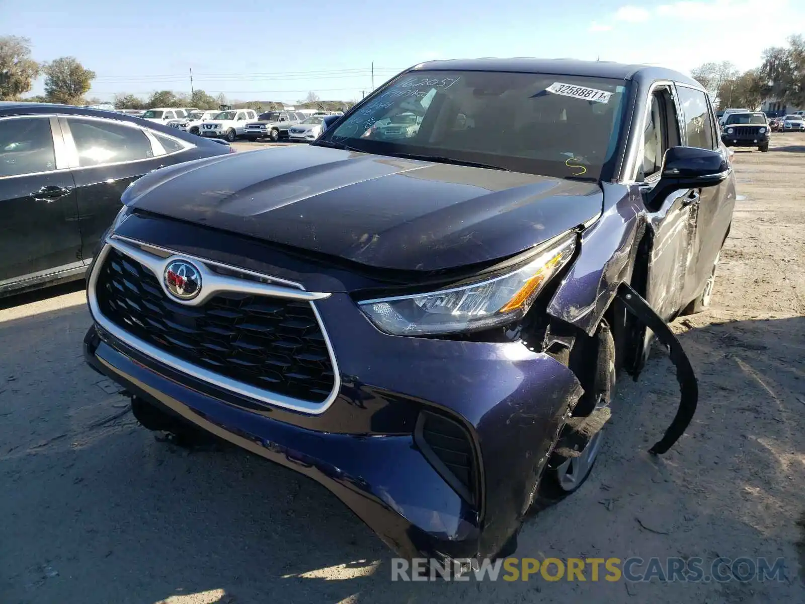 2 Photograph of a damaged car 5TDCZRAH1LS508894 TOYOTA HIGHLANDER 2020