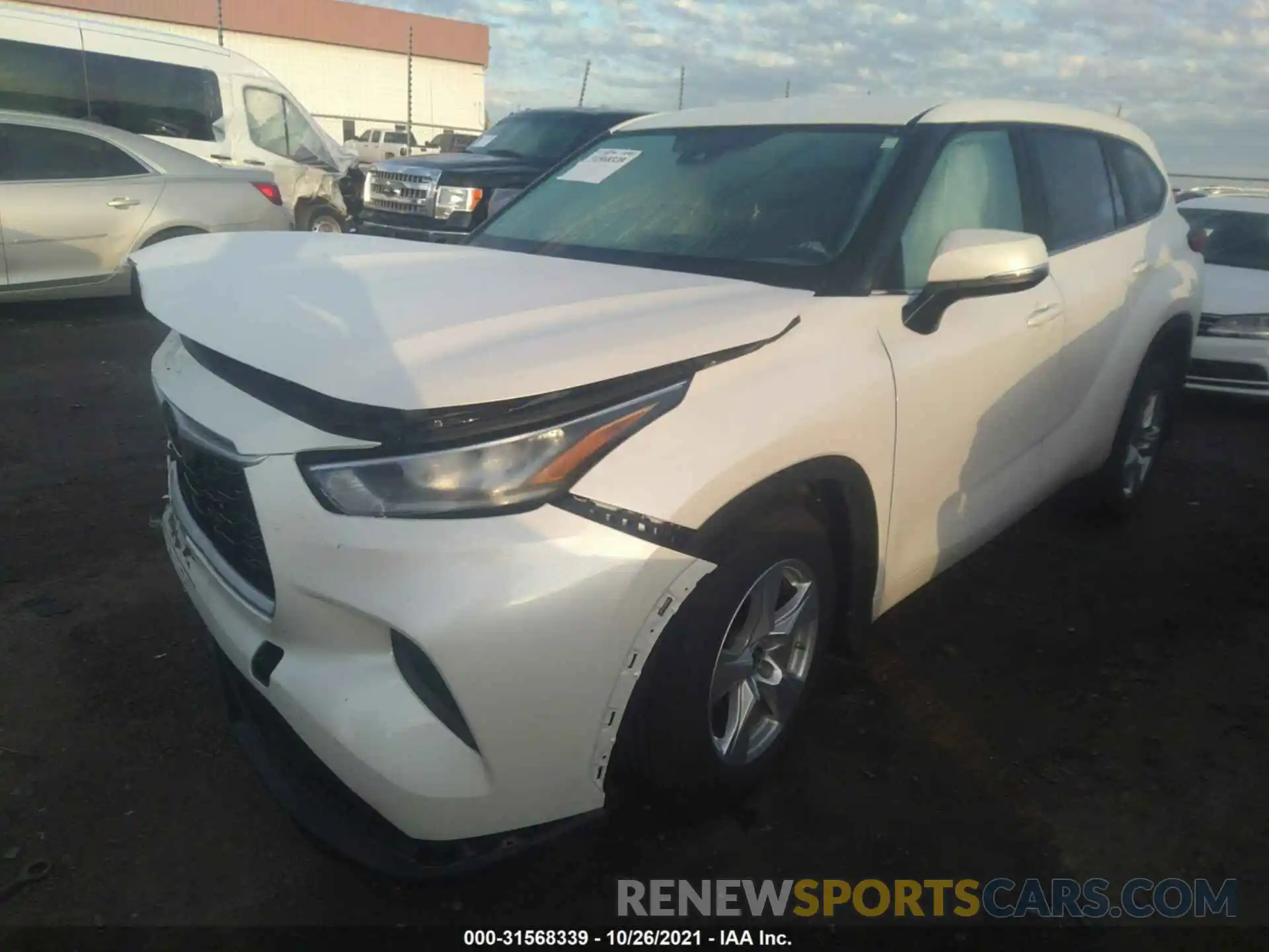 2 Photograph of a damaged car 5TDCZRAH1LS510211 TOYOTA HIGHLANDER 2020