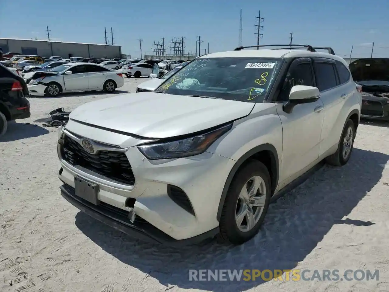 2 Photograph of a damaged car 5TDCZRAH2LS013393 TOYOTA HIGHLANDER 2020