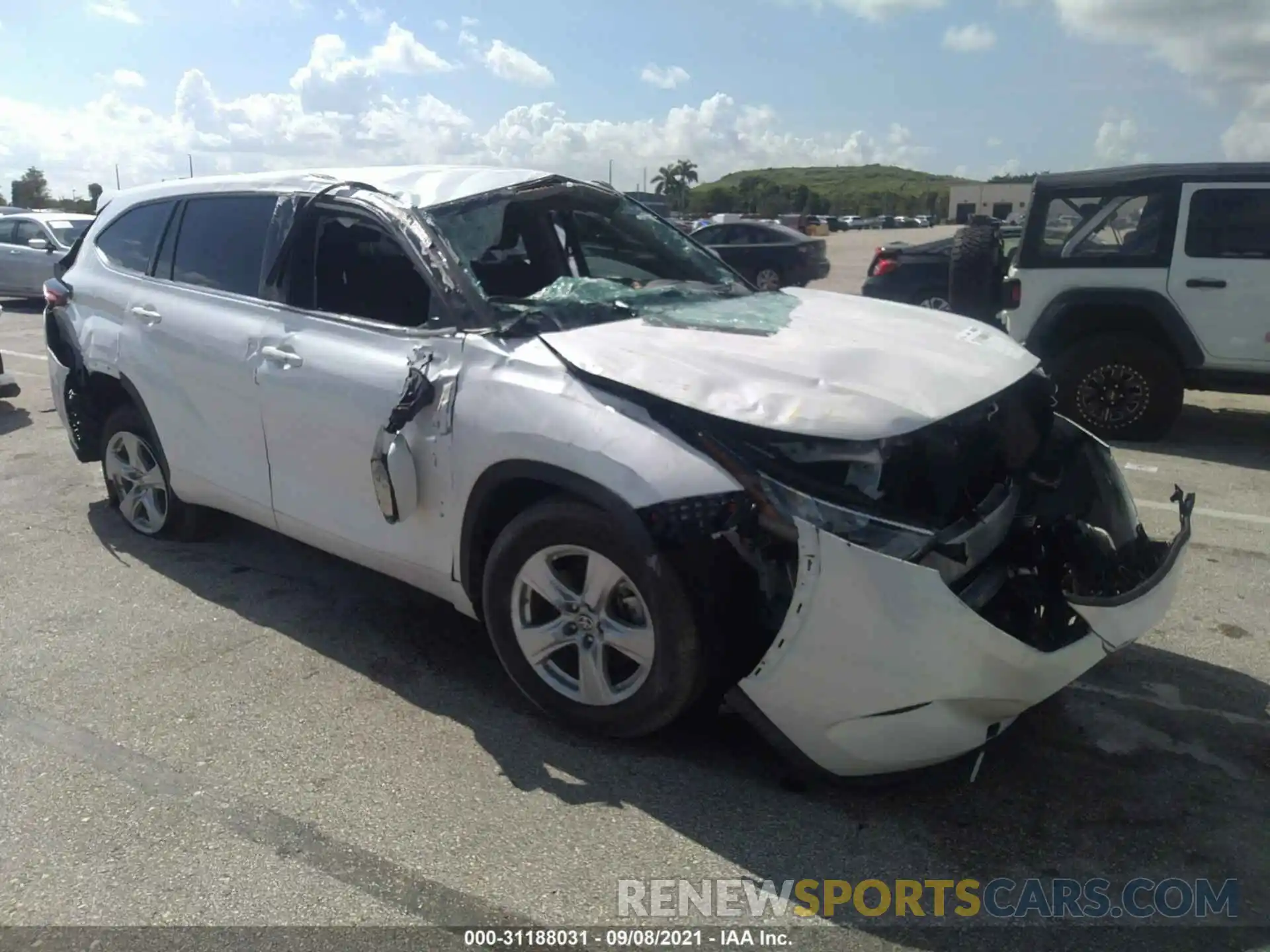 1 Photograph of a damaged car 5TDCZRAH3LS027836 TOYOTA HIGHLANDER 2020