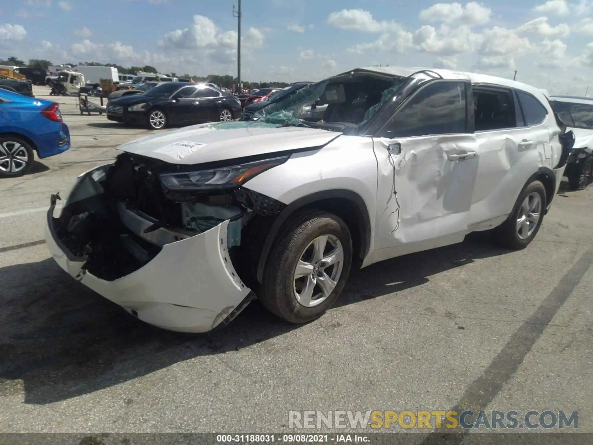 2 Photograph of a damaged car 5TDCZRAH3LS027836 TOYOTA HIGHLANDER 2020