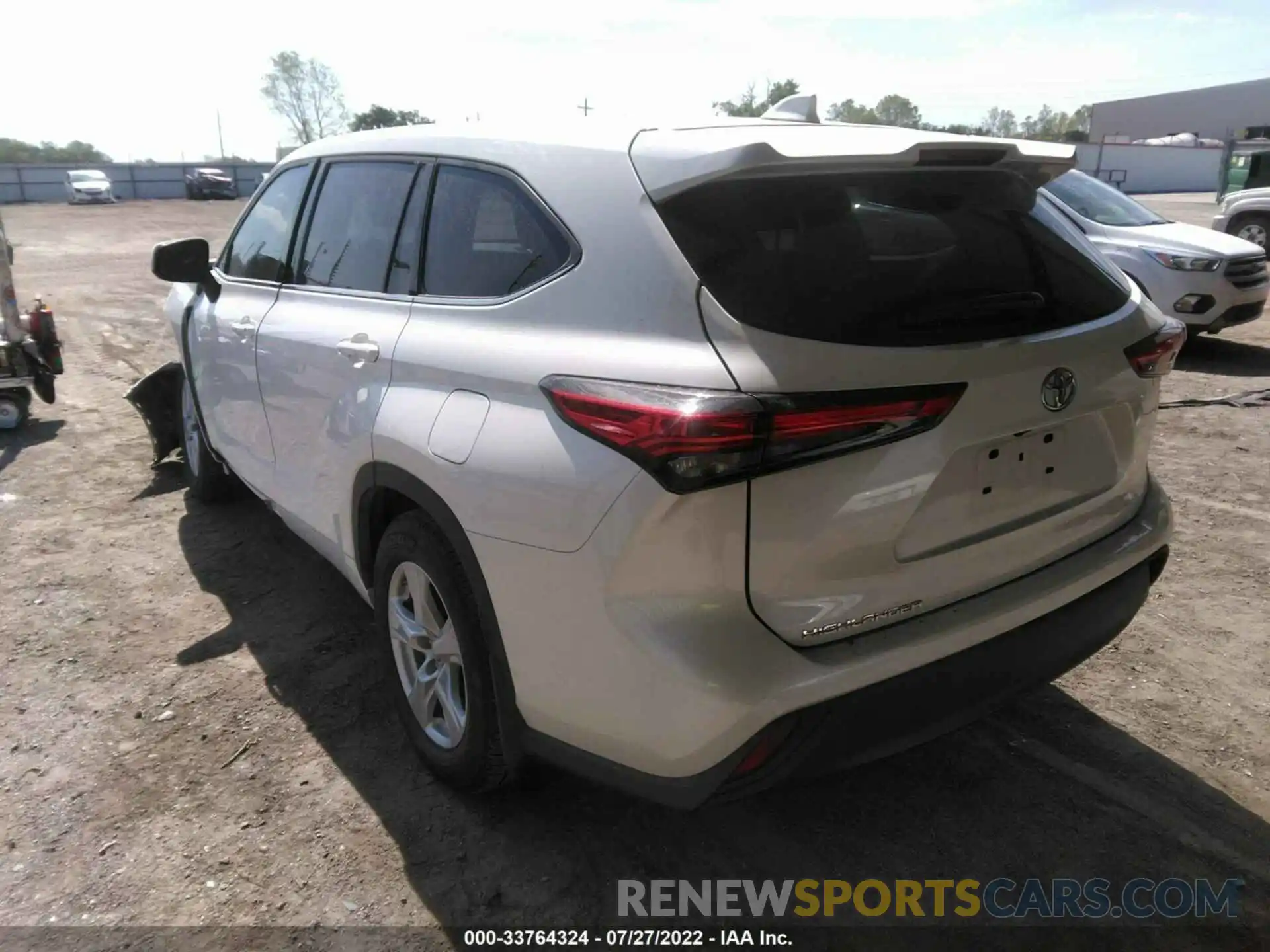 3 Photograph of a damaged car 5TDCZRAH3LS505821 TOYOTA HIGHLANDER 2020