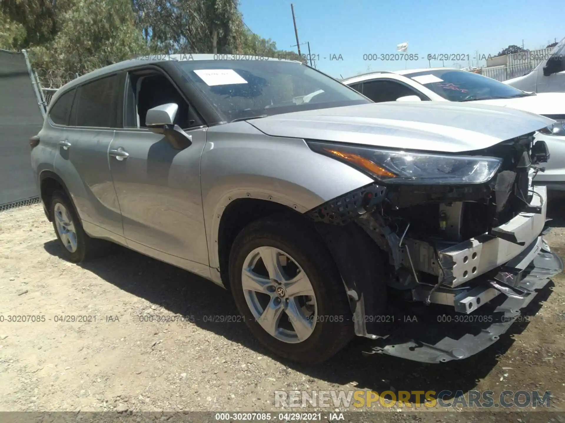 1 Photograph of a damaged car 5TDCZRAH3LS509268 TOYOTA HIGHLANDER 2020