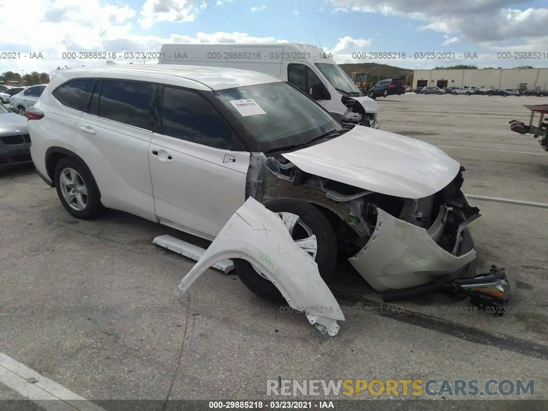 1 Фотография поврежденного автомобиля 5TDCZRAH3LS512333 TOYOTA HIGHLANDER 2020