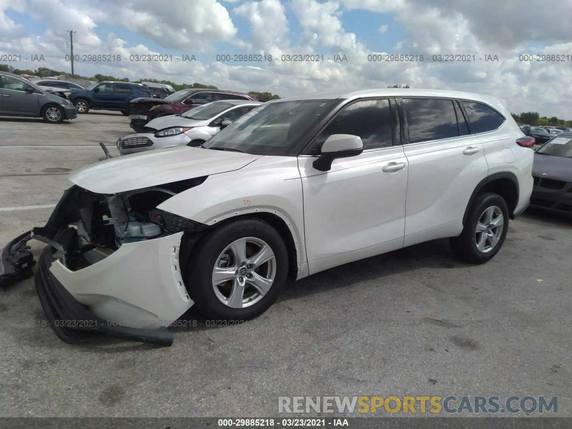 2 Photograph of a damaged car 5TDCZRAH3LS512333 TOYOTA HIGHLANDER 2020