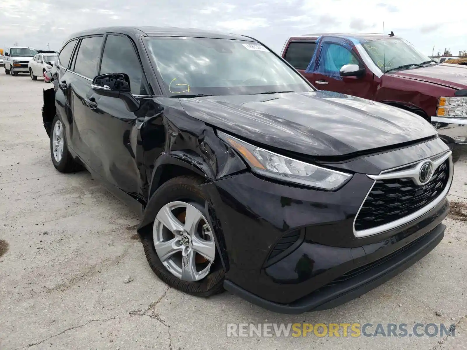 1 Photograph of a damaged car 5TDCZRAH4LS014741 TOYOTA HIGHLANDER 2020