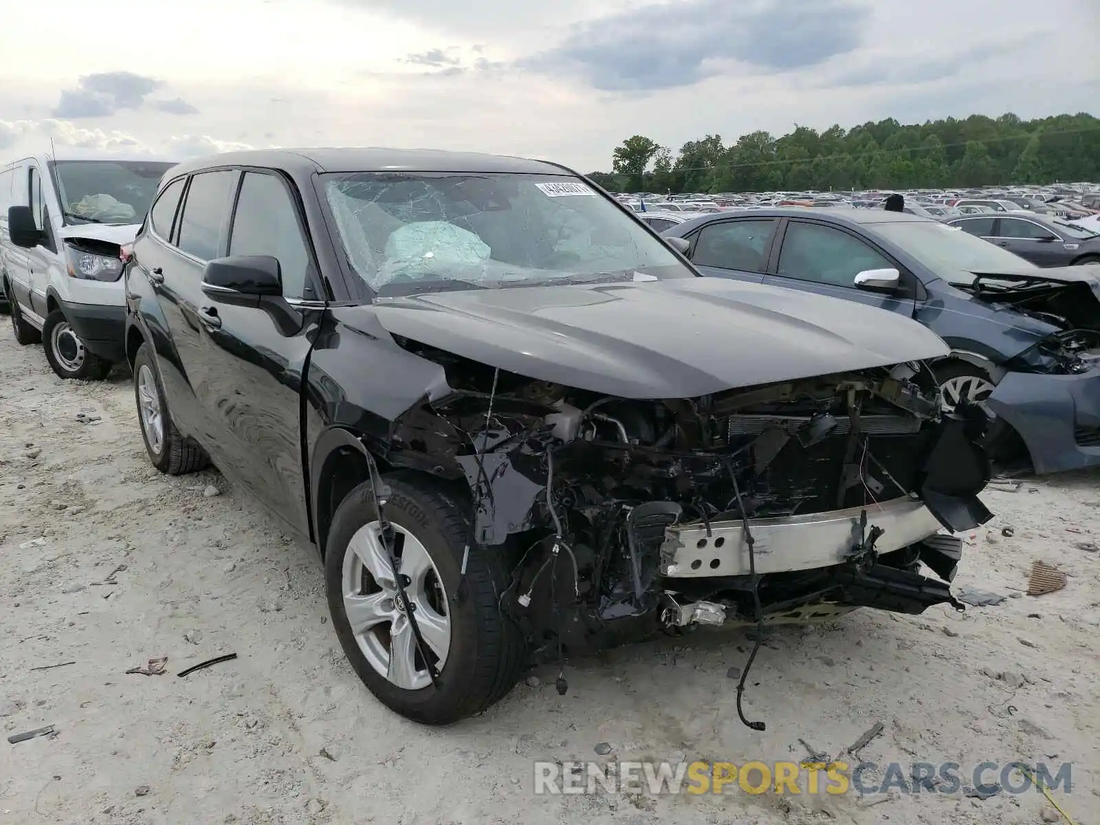 1 Photograph of a damaged car 5TDCZRAH6LS005121 TOYOTA HIGHLANDER 2020