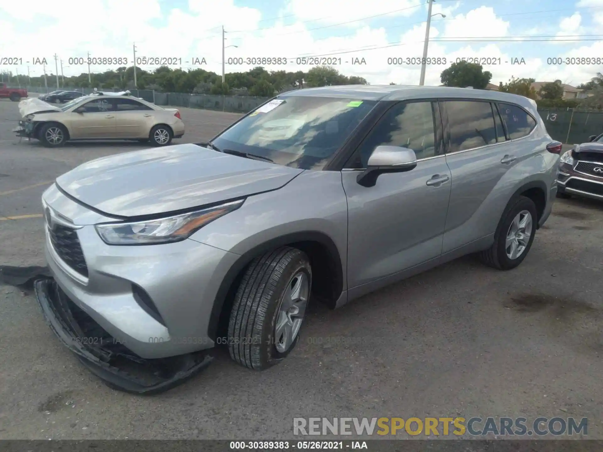 2 Photograph of a damaged car 5TDCZRAH6LS510625 TOYOTA HIGHLANDER 2020