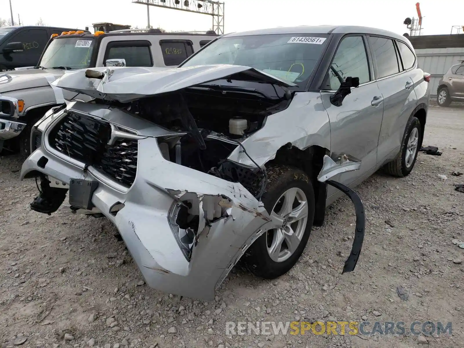 2 Photograph of a damaged car 5TDCZRAH7LS002051 TOYOTA HIGHLANDER 2020