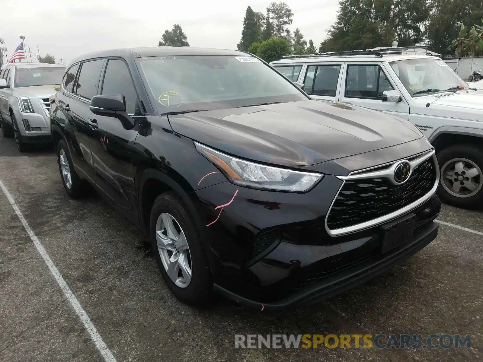 1 Photograph of a damaged car 5TDCZRAH7LS005516 TOYOTA HIGHLANDER 2020