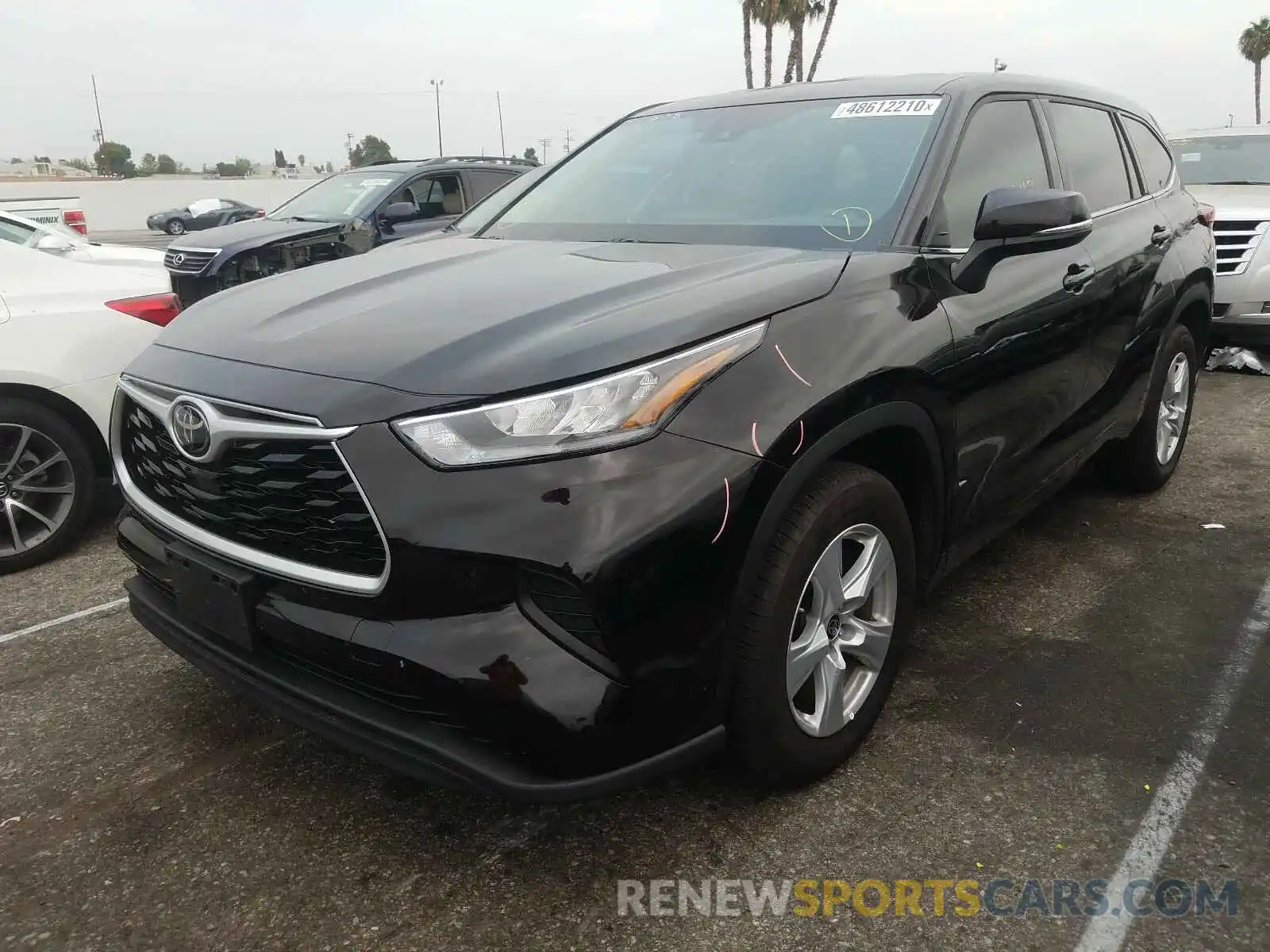 2 Photograph of a damaged car 5TDCZRAH7LS005516 TOYOTA HIGHLANDER 2020