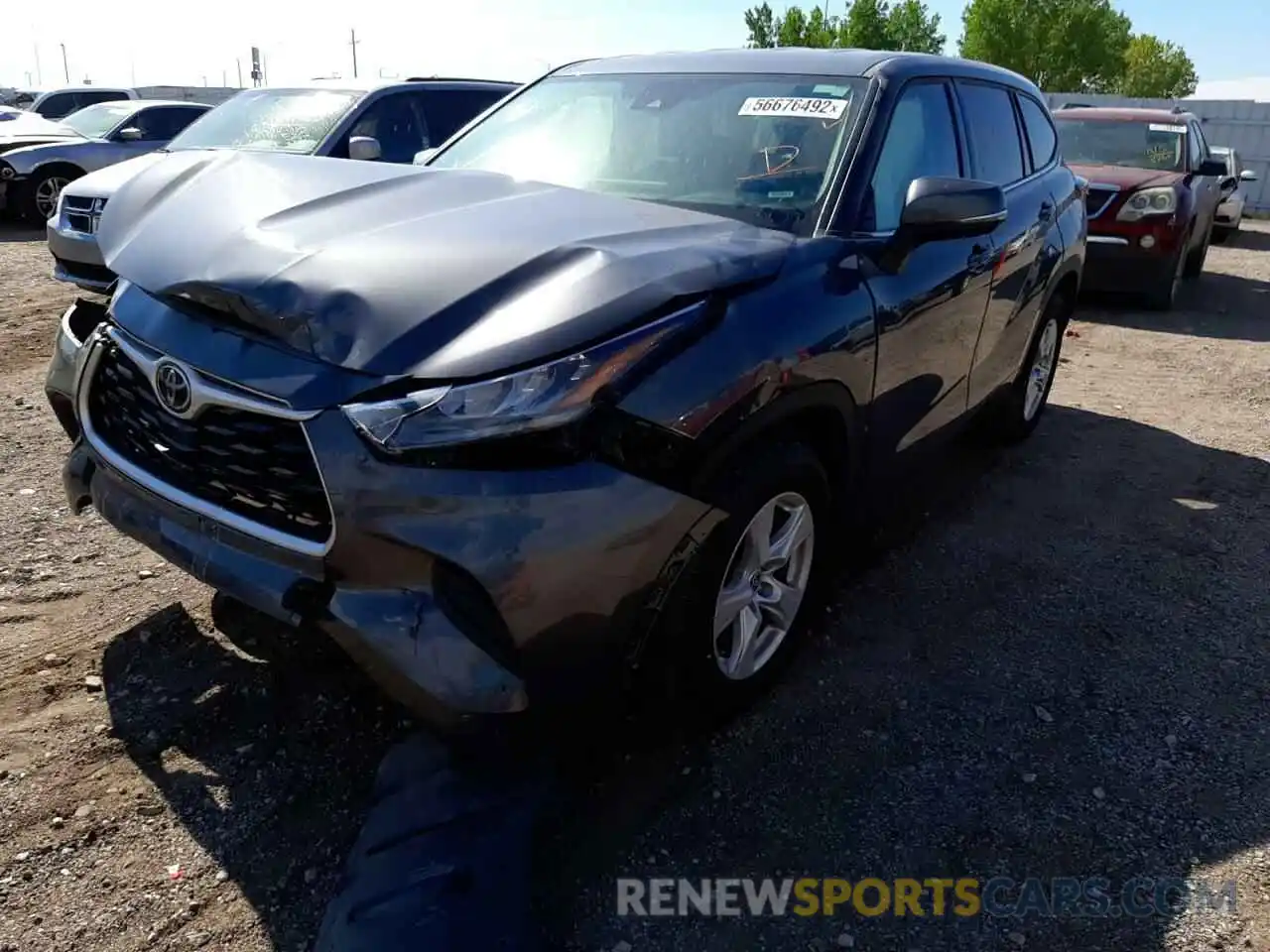 2 Photograph of a damaged car 5TDCZRAH8LS027637 TOYOTA HIGHLANDER 2020