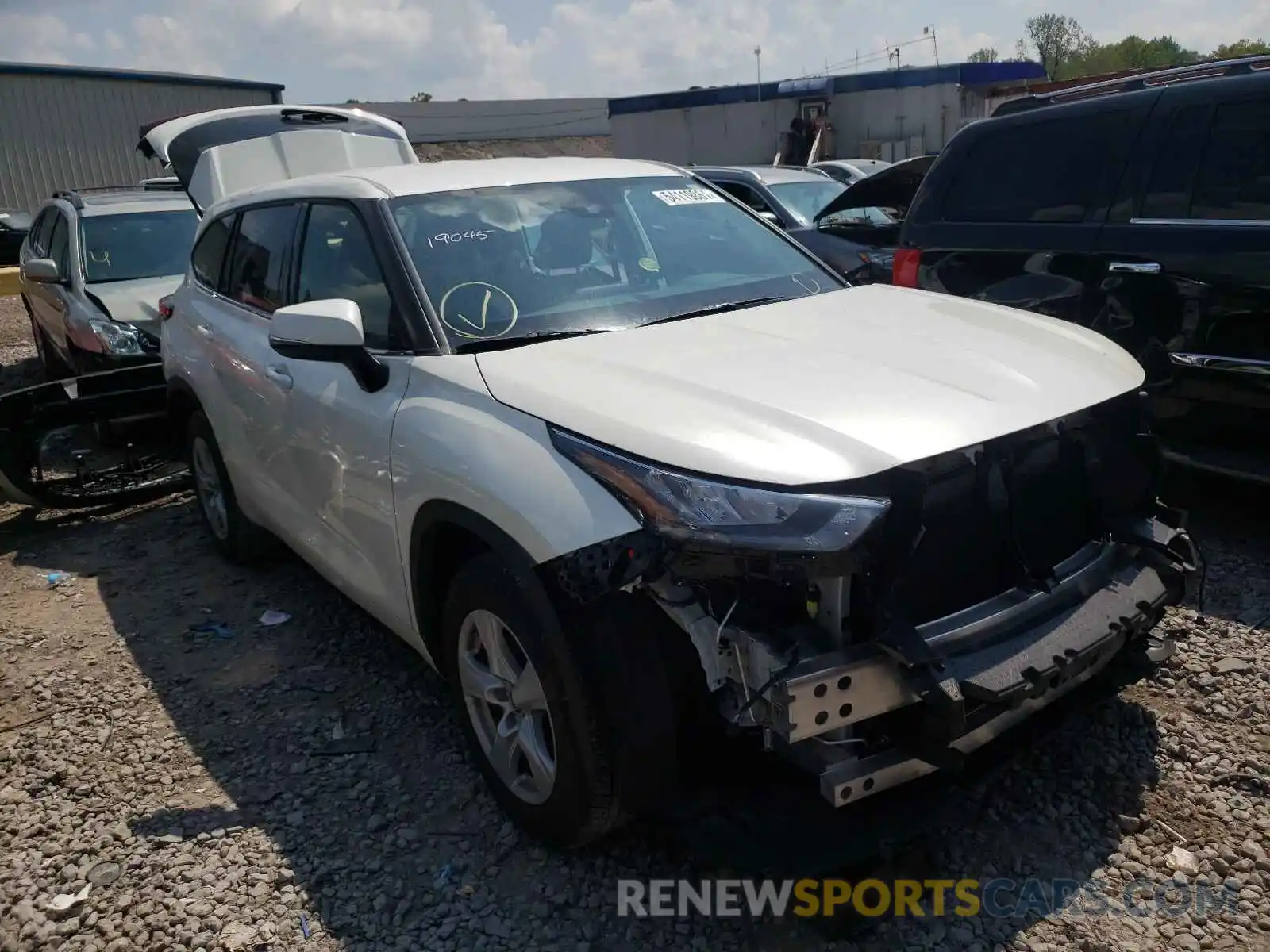 1 Photograph of a damaged car 5TDCZRAH8LS503188 TOYOTA HIGHLANDER 2020