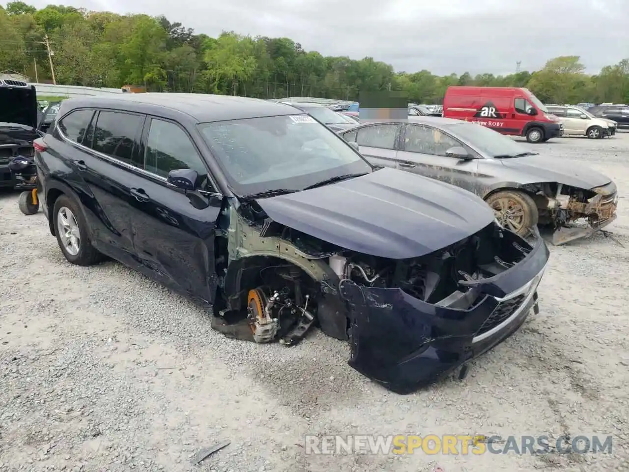 1 Photograph of a damaged car 5TDCZRAH9LS004545 TOYOTA HIGHLANDER 2020