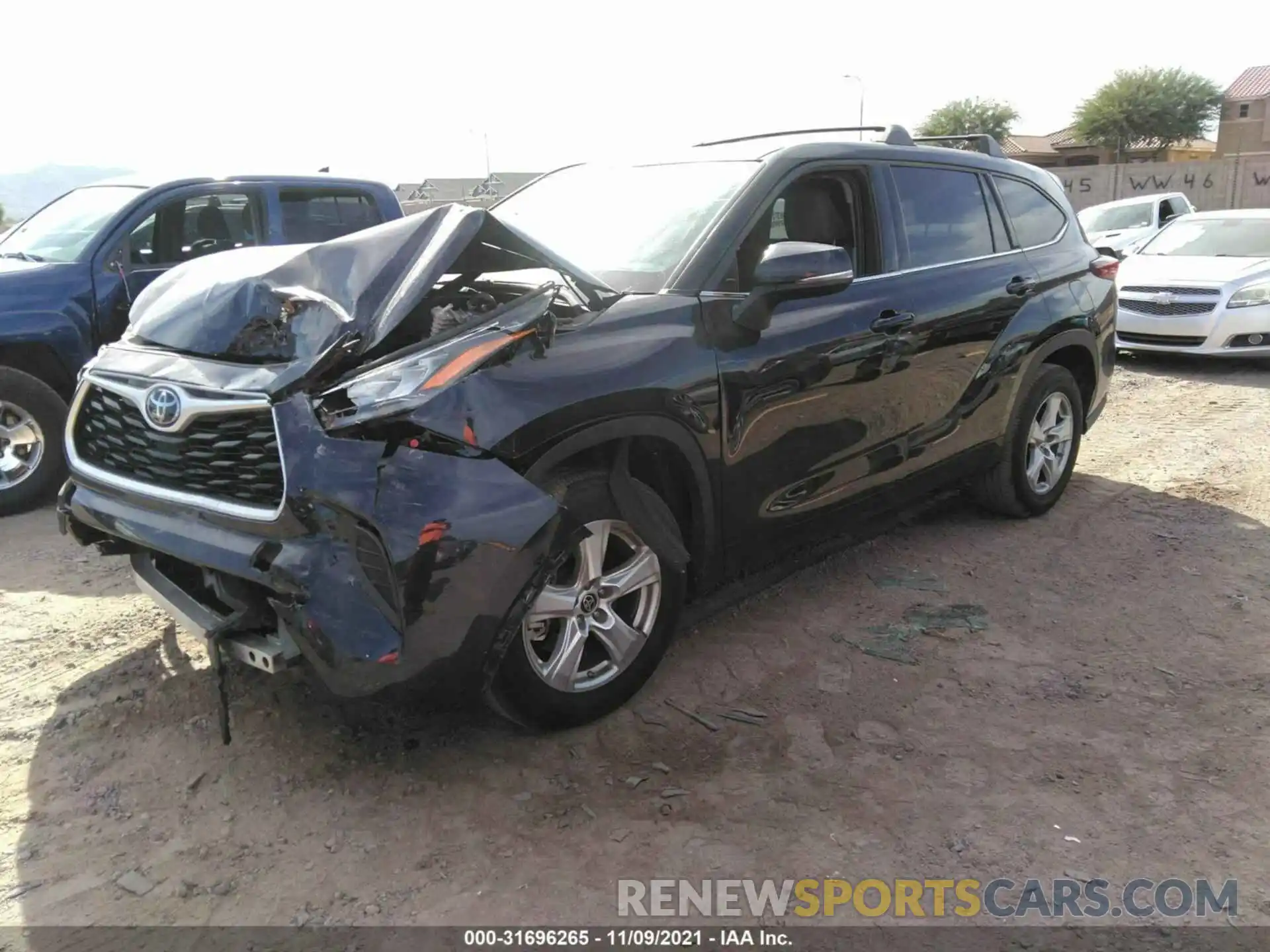 2 Photograph of a damaged car 5TDCZRAHXLS013285 TOYOTA HIGHLANDER 2020