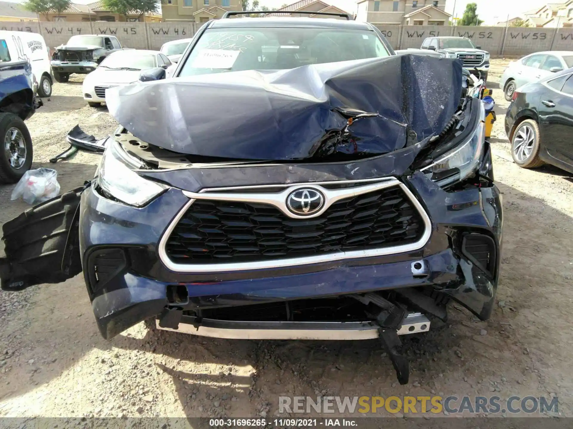 6 Photograph of a damaged car 5TDCZRAHXLS013285 TOYOTA HIGHLANDER 2020