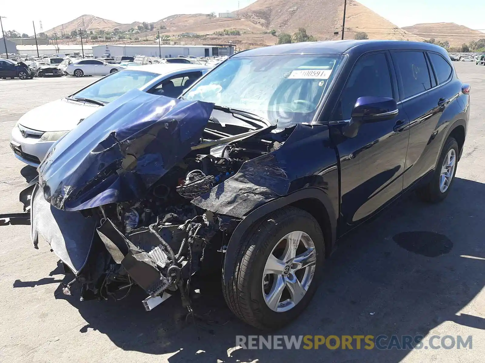 2 Photograph of a damaged car 5TDCZRAHXLS016901 TOYOTA HIGHLANDER 2020