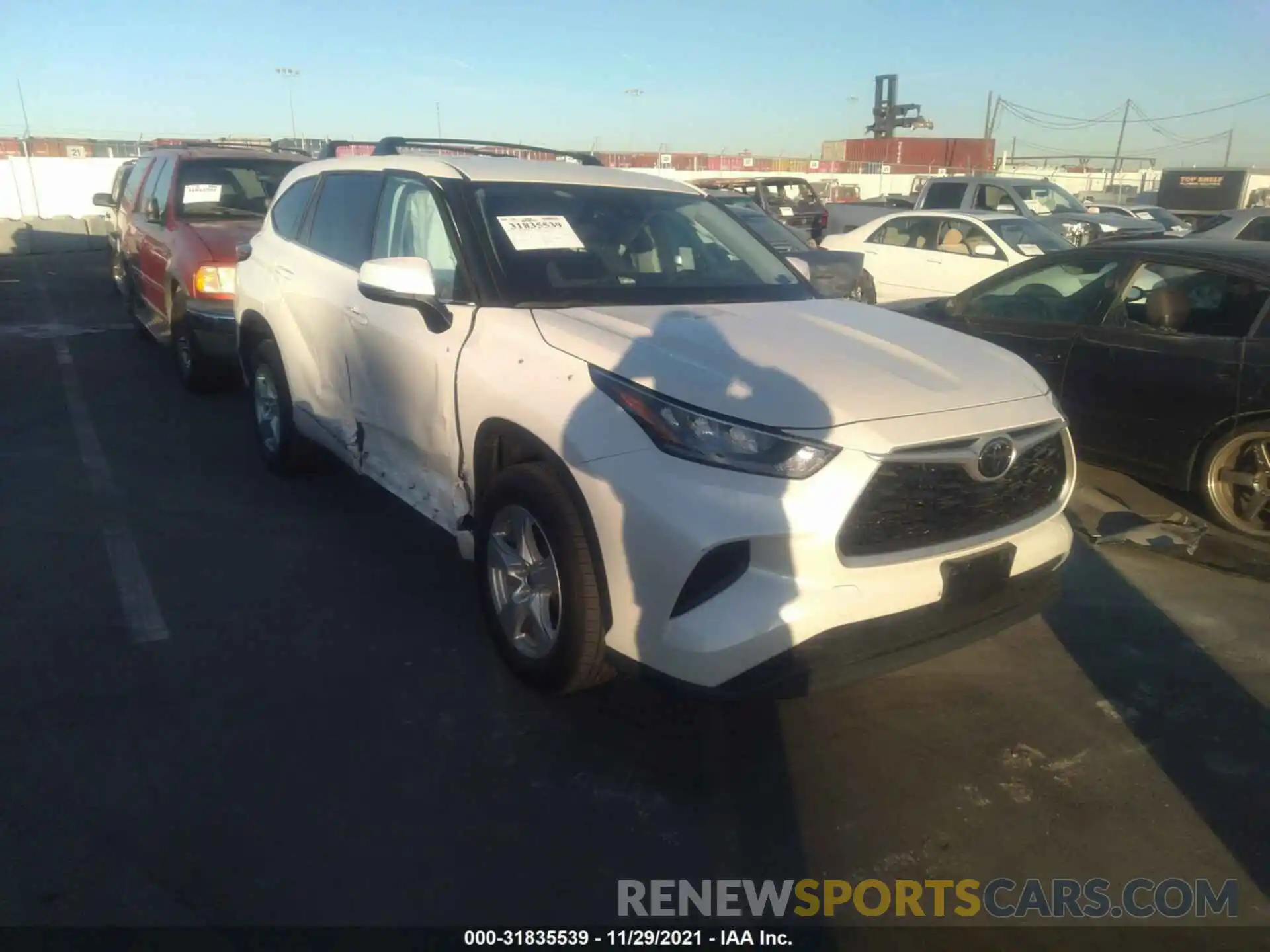 1 Photograph of a damaged car 5TDCZRAHXLS501314 TOYOTA HIGHLANDER 2020