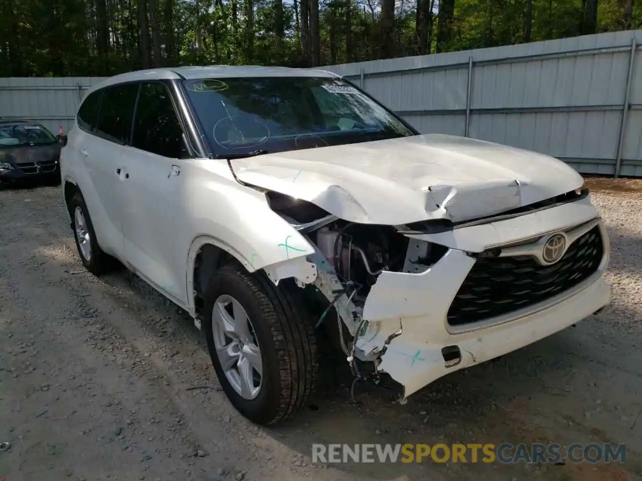 1 Photograph of a damaged car 5TDCZRBH0LS023306 TOYOTA HIGHLANDER 2020