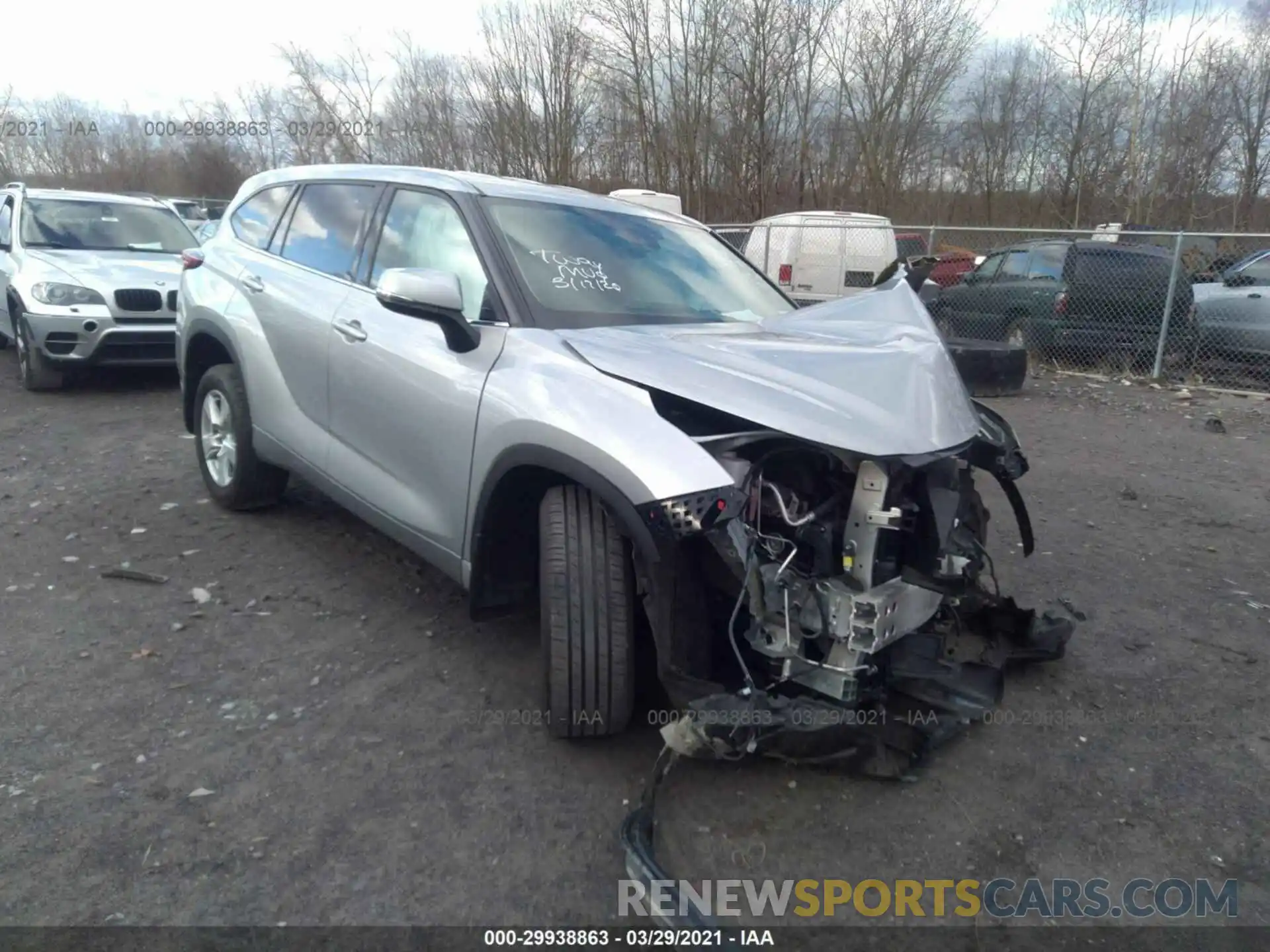 1 Photograph of a damaged car 5TDCZRBH0LS501000 TOYOTA HIGHLANDER 2020