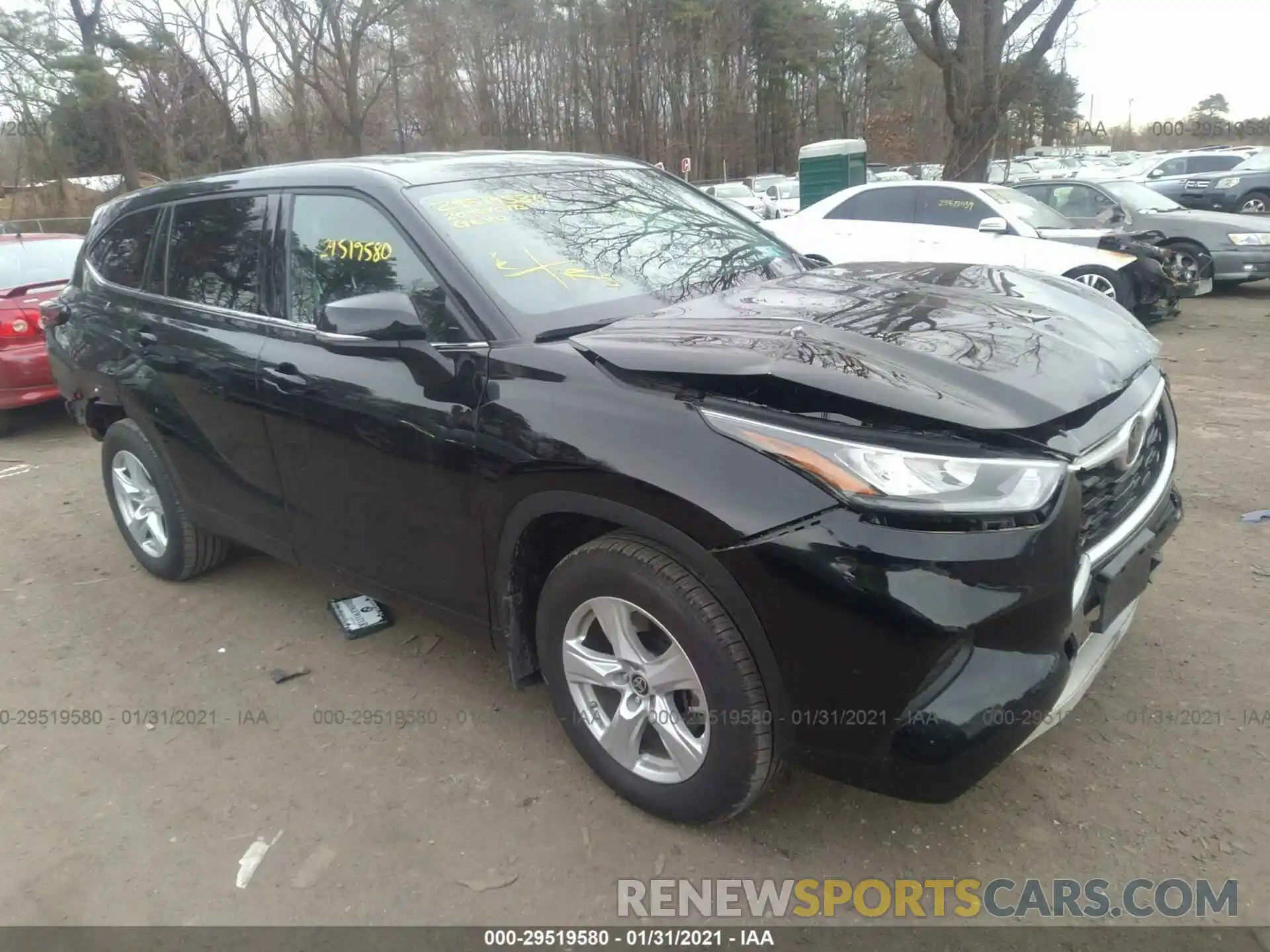 1 Photograph of a damaged car 5TDCZRBH1LS500762 TOYOTA HIGHLANDER 2020