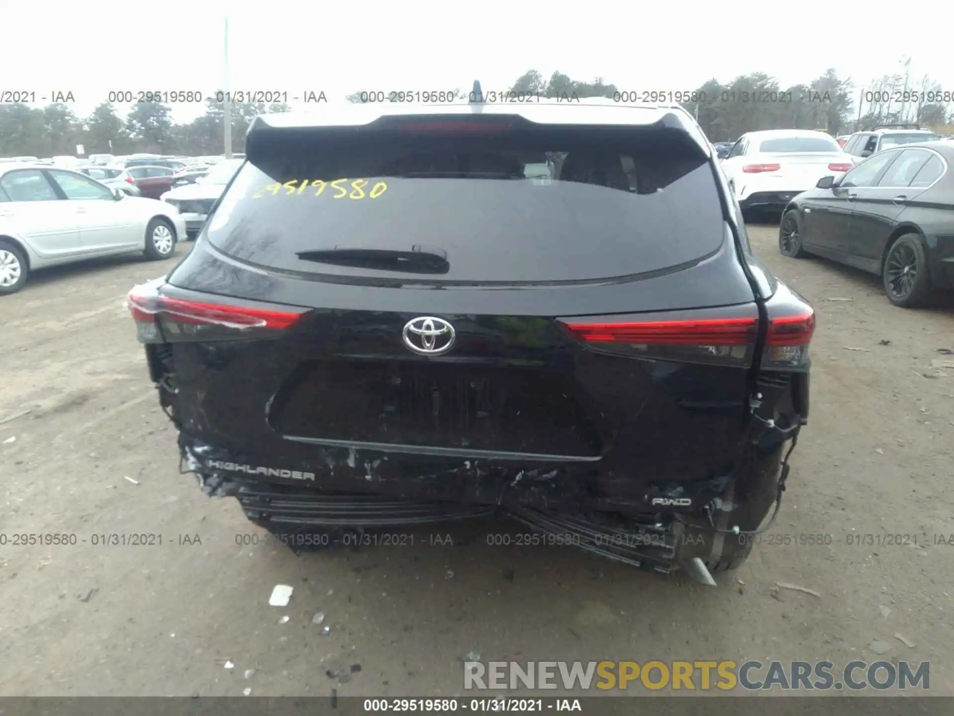 6 Photograph of a damaged car 5TDCZRBH1LS500762 TOYOTA HIGHLANDER 2020