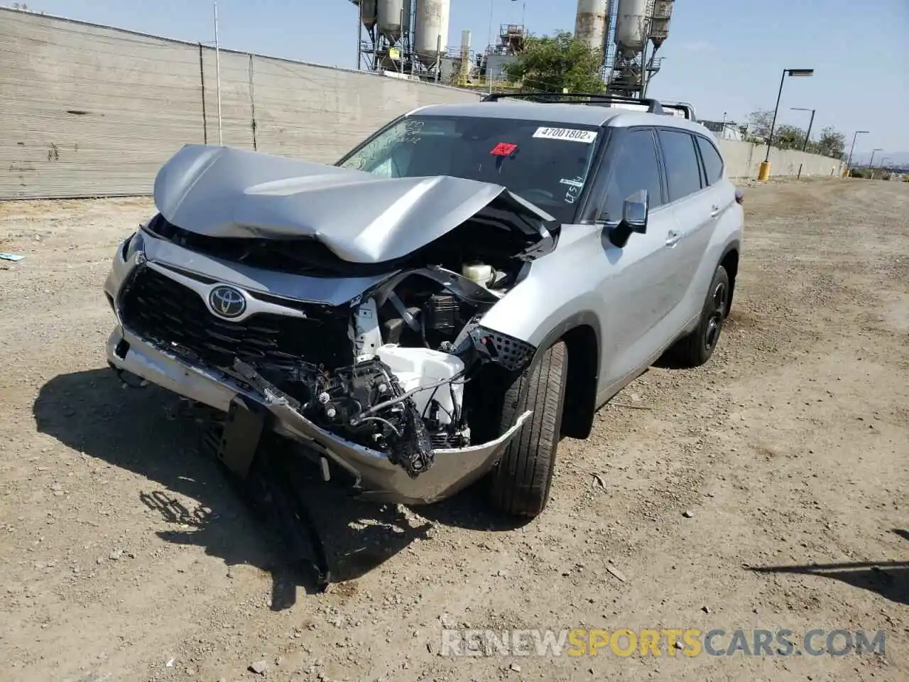 2 Photograph of a damaged car 5TDCZRBH3LS517580 TOYOTA HIGHLANDER 2020