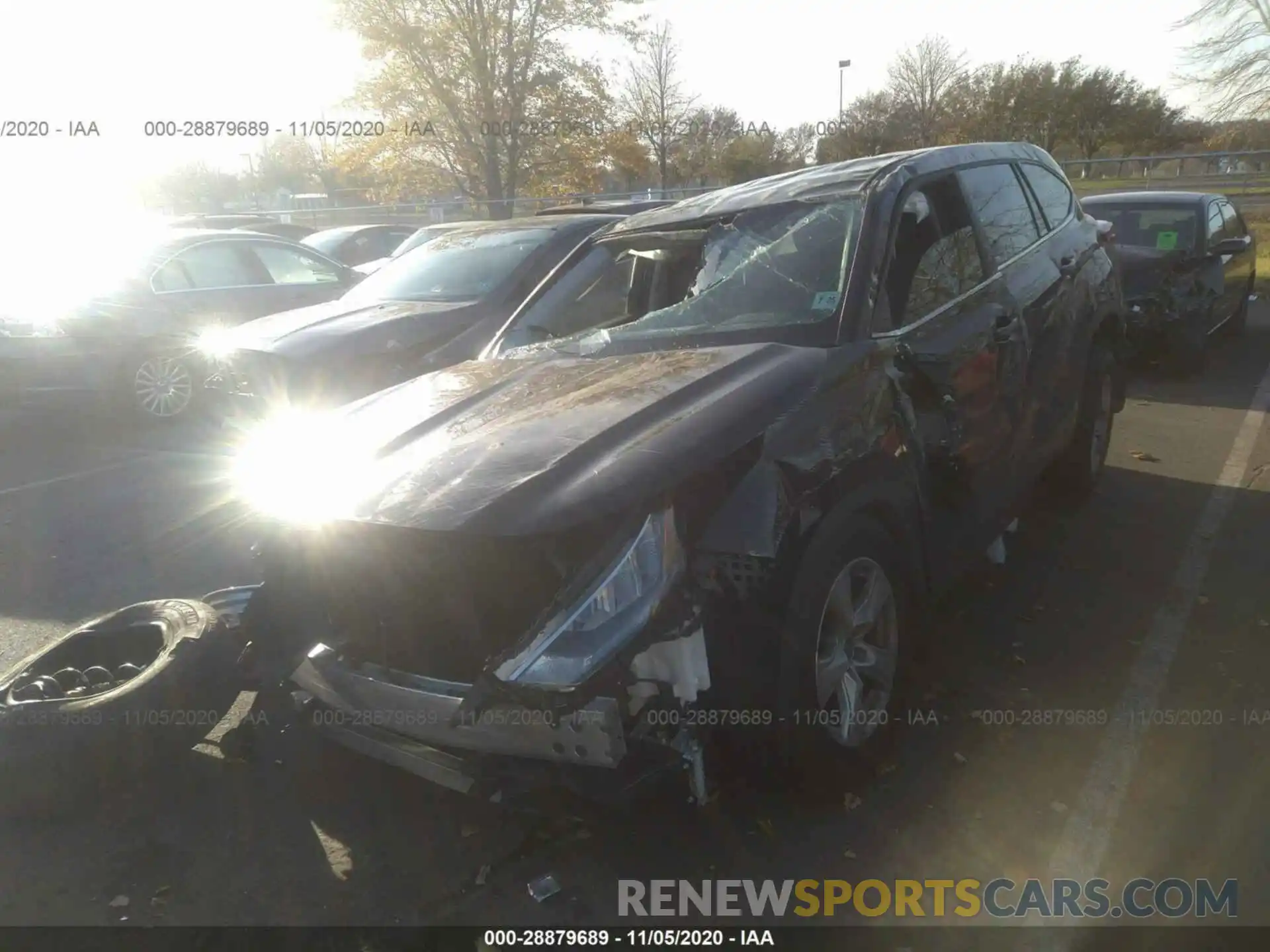 2 Фотография поврежденного автомобиля 5TDCZRBH4LS516258 TOYOTA HIGHLANDER 2020
