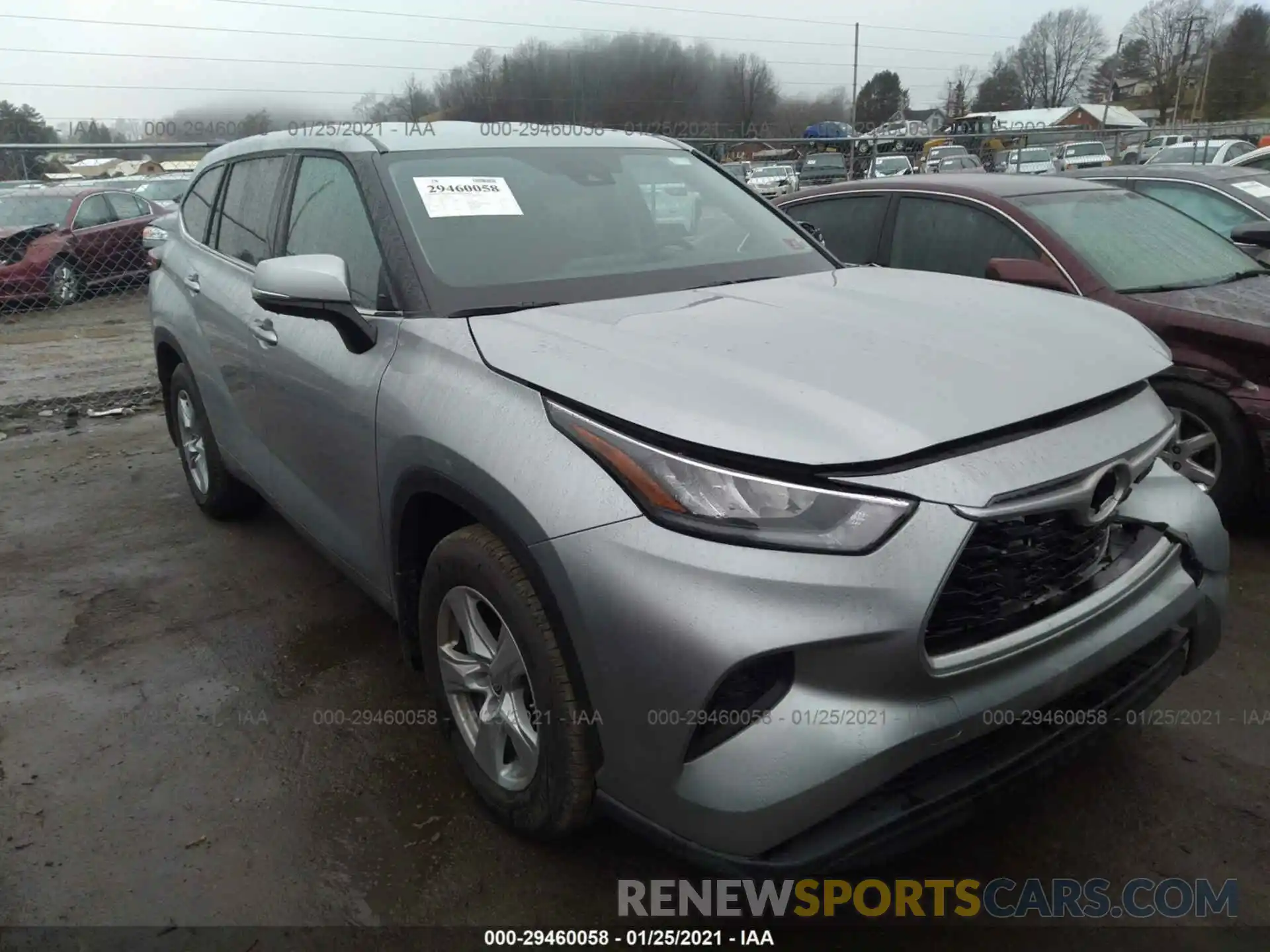 1 Photograph of a damaged car 5TDCZRBH8LS522497 TOYOTA HIGHLANDER 2020