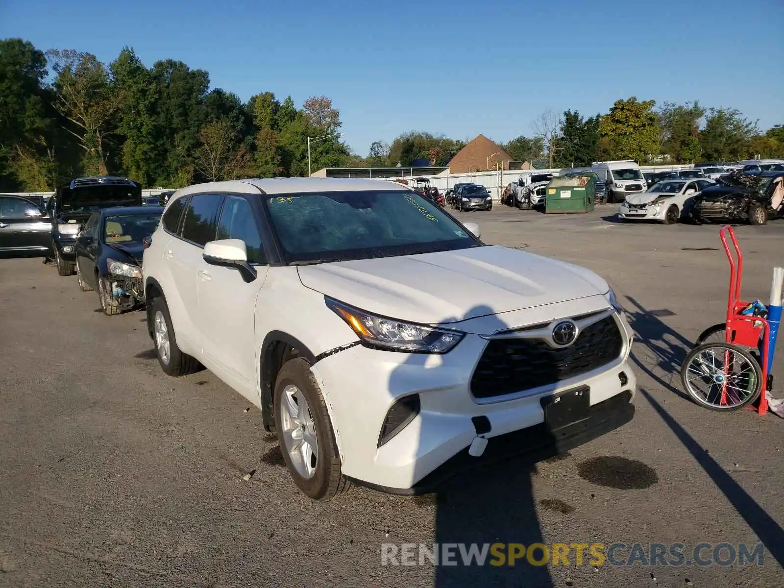 1 Photograph of a damaged car 5TDCZRBH9LS035356 TOYOTA HIGHLANDER 2020