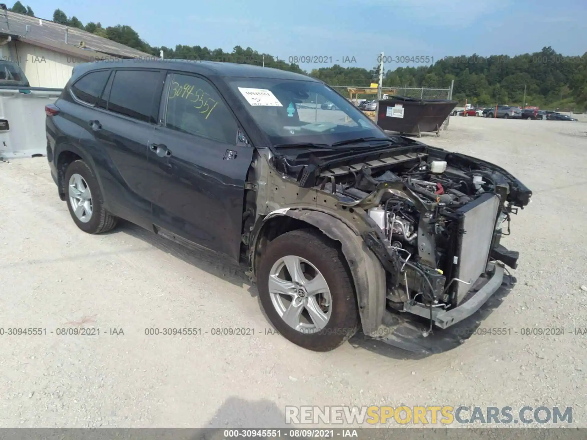 1 Photograph of a damaged car 5TDCZRBH9LS518443 TOYOTA HIGHLANDER 2020