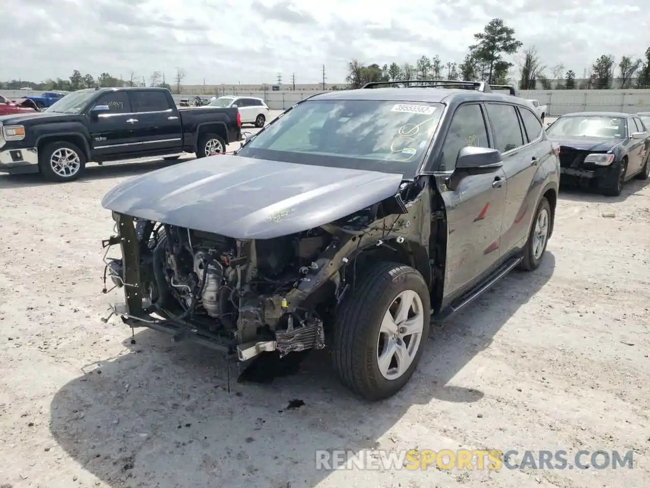 2 Photograph of a damaged car 5TDCZRBH9LS519320 TOYOTA HIGHLANDER 2020