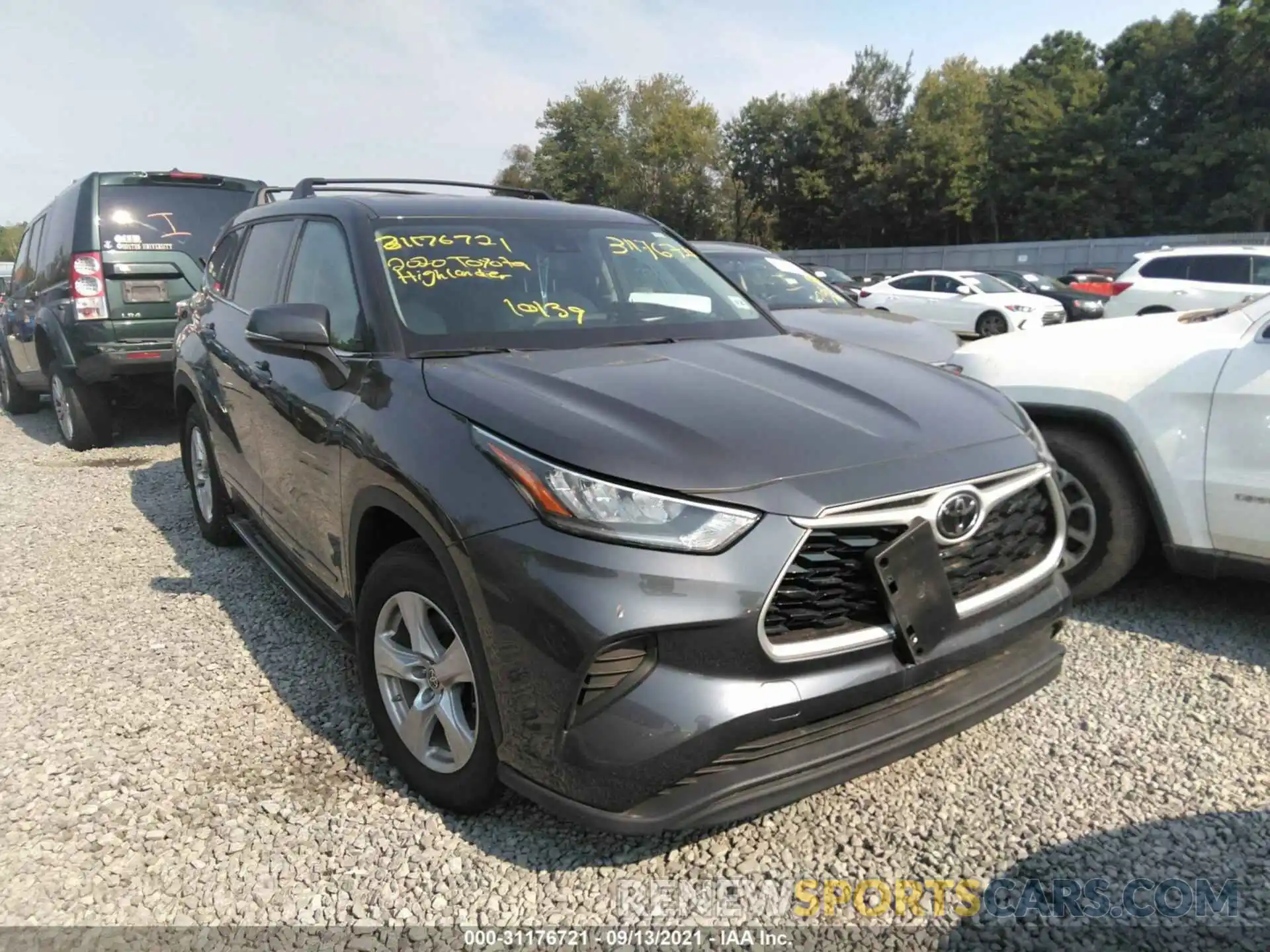 1 Photograph of a damaged car 5TDCZRBHXLS026391 TOYOTA HIGHLANDER 2020