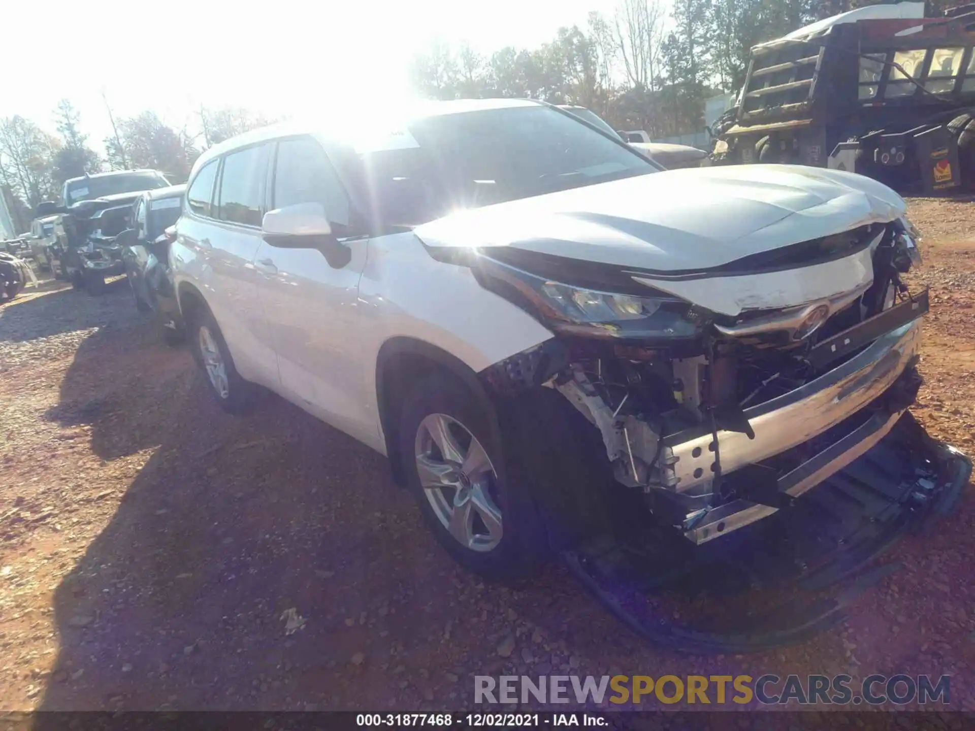 1 Photograph of a damaged car 5TDCZRBHXLS512649 TOYOTA HIGHLANDER 2020