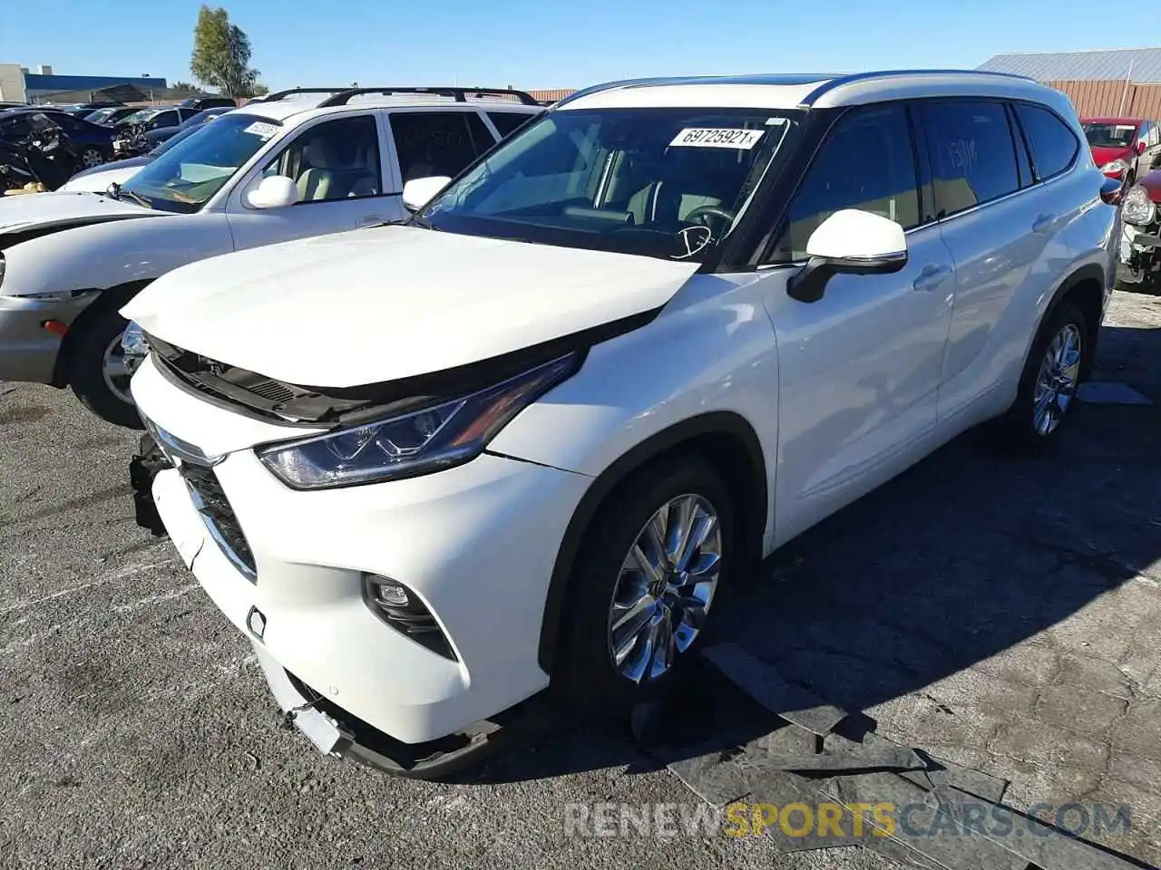 2 Photograph of a damaged car 5TDDZRBH0LS021866 TOYOTA HIGHLANDER 2020