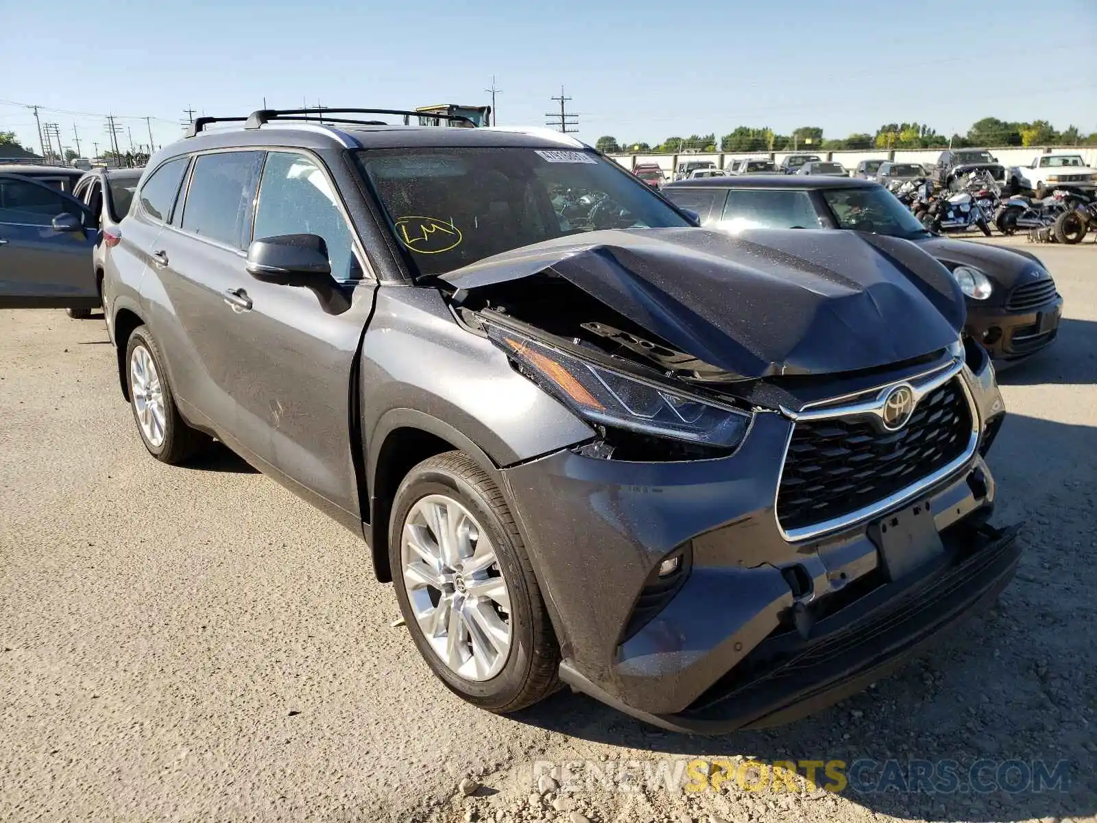 1 Photograph of a damaged car 5TDDZRBH0LS027344 TOYOTA HIGHLANDER 2020