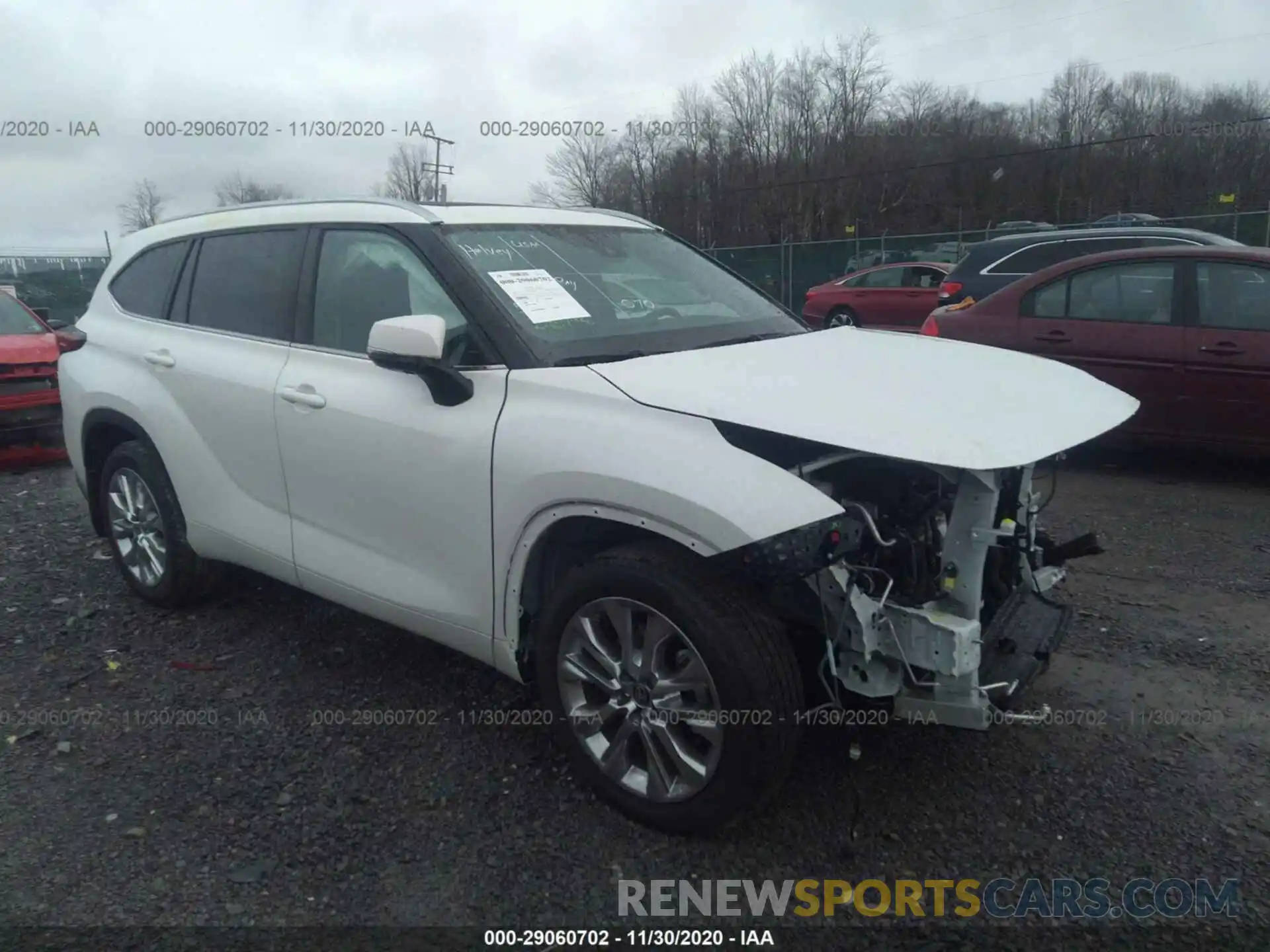 1 Photograph of a damaged car 5TDDZRBH0LS034598 TOYOTA HIGHLANDER 2020