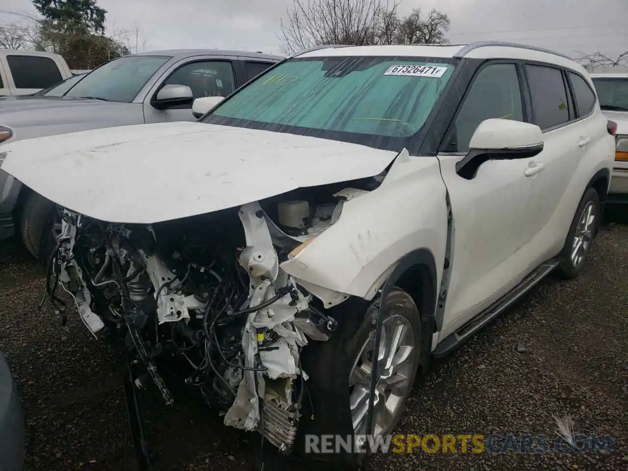 2 Photograph of a damaged car 5TDDZRBH1LS003148 TOYOTA HIGHLANDER 2020