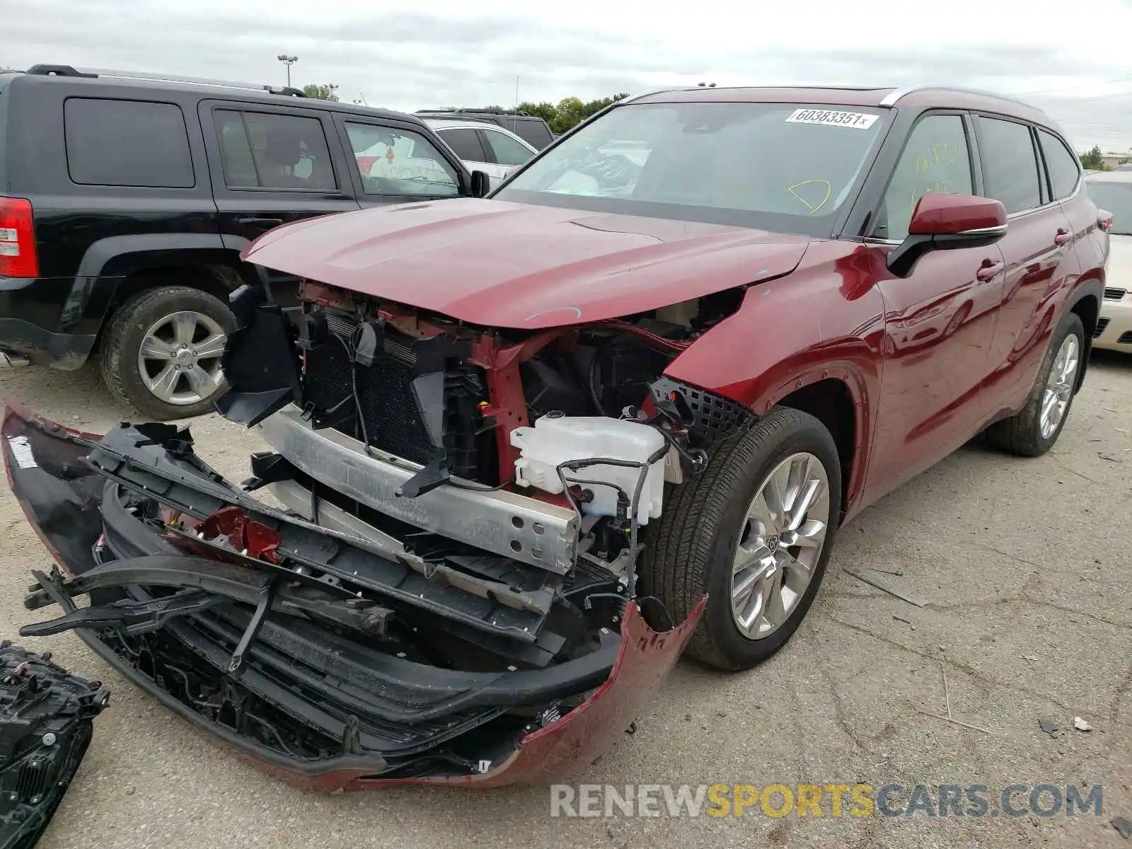 2 Photograph of a damaged car 5TDDZRBH1LS007779 TOYOTA HIGHLANDER 2020