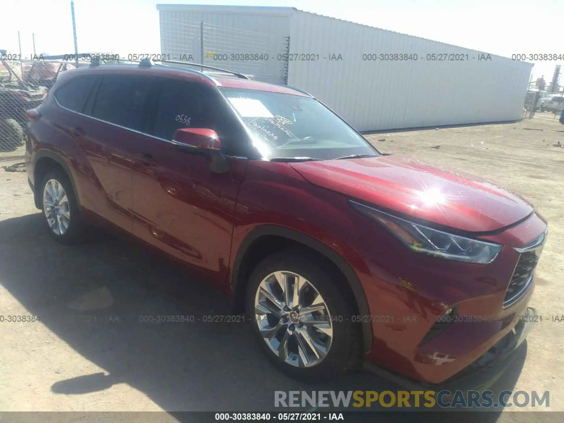 1 Photograph of a damaged car 5TDDZRBH1LS008852 TOYOTA HIGHLANDER 2020