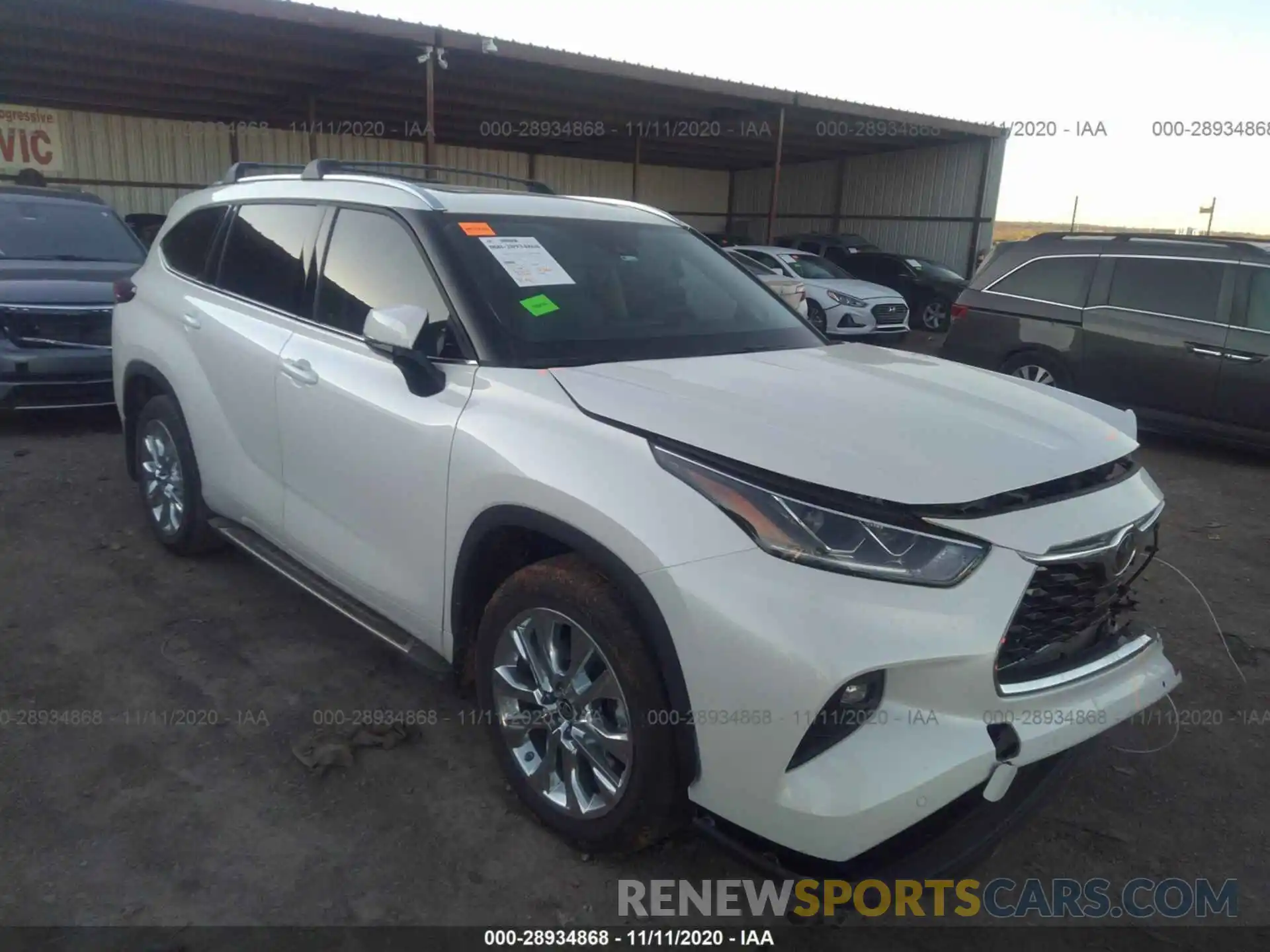 1 Photograph of a damaged car 5TDDZRBH1LS044895 TOYOTA HIGHLANDER 2020