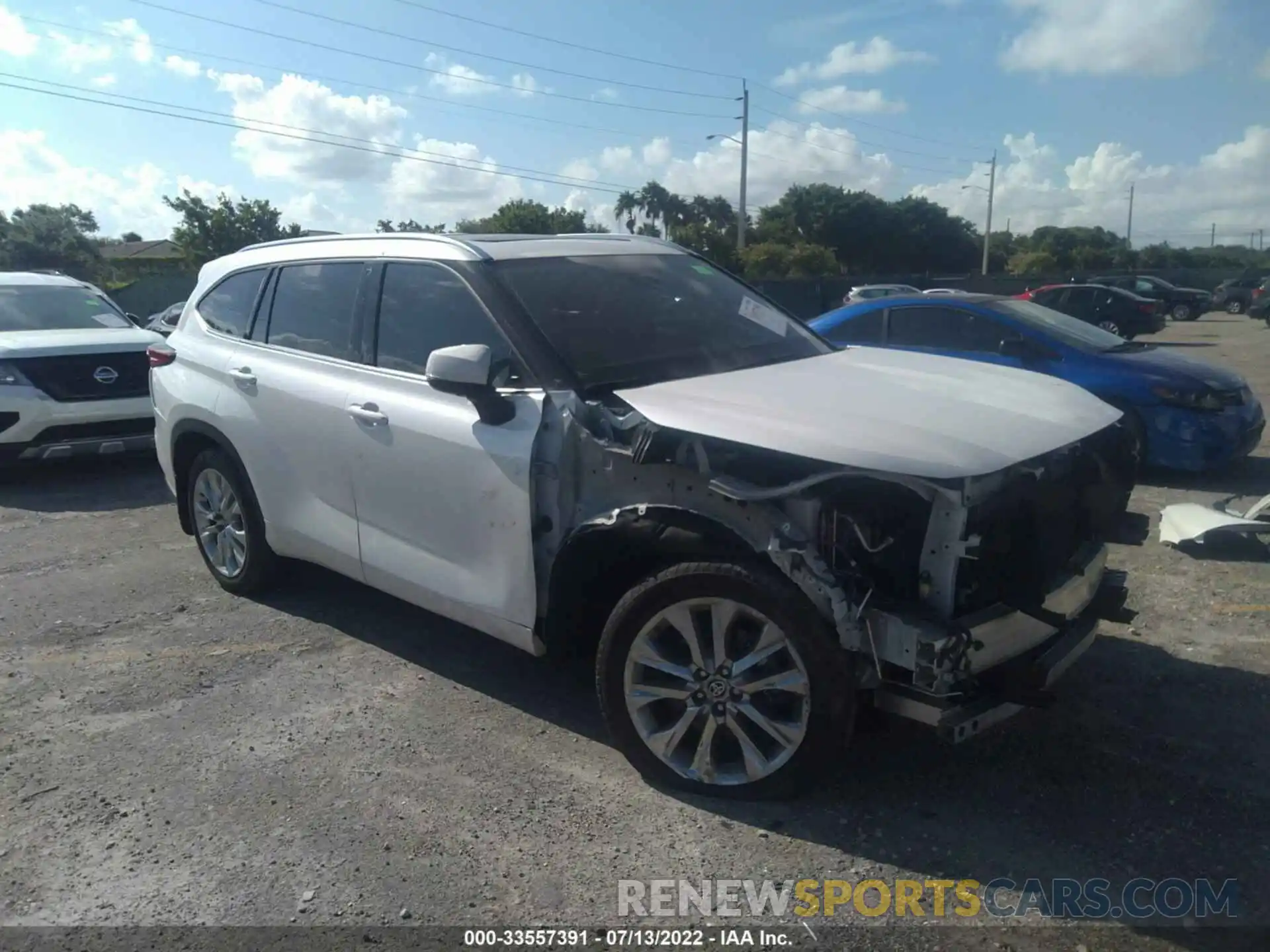 1 Photograph of a damaged car 5TDDZRBH2LS030486 TOYOTA HIGHLANDER 2020