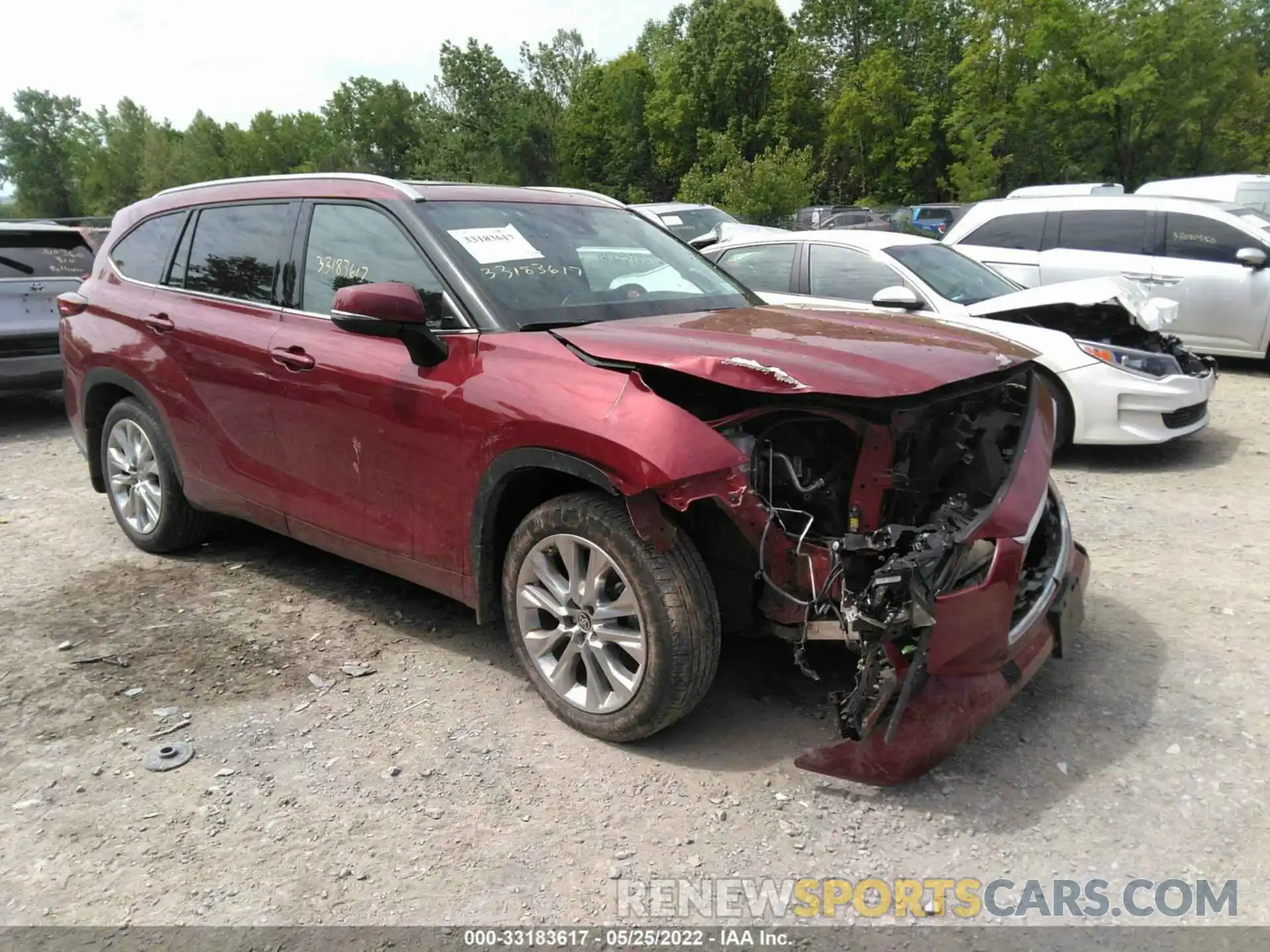 1 Photograph of a damaged car 5TDDZRBH2LS033467 TOYOTA HIGHLANDER 2020