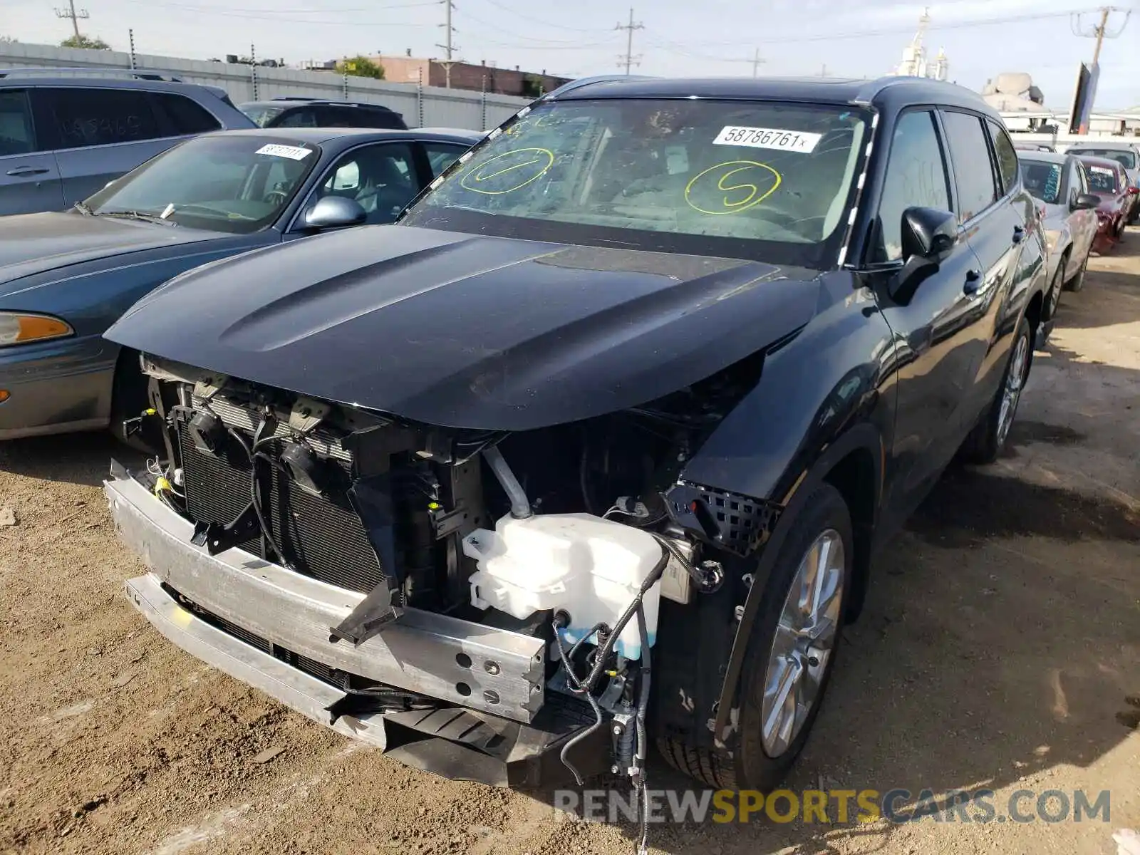 2 Photograph of a damaged car 5TDDZRBH3LS014832 TOYOTA HIGHLANDER 2020