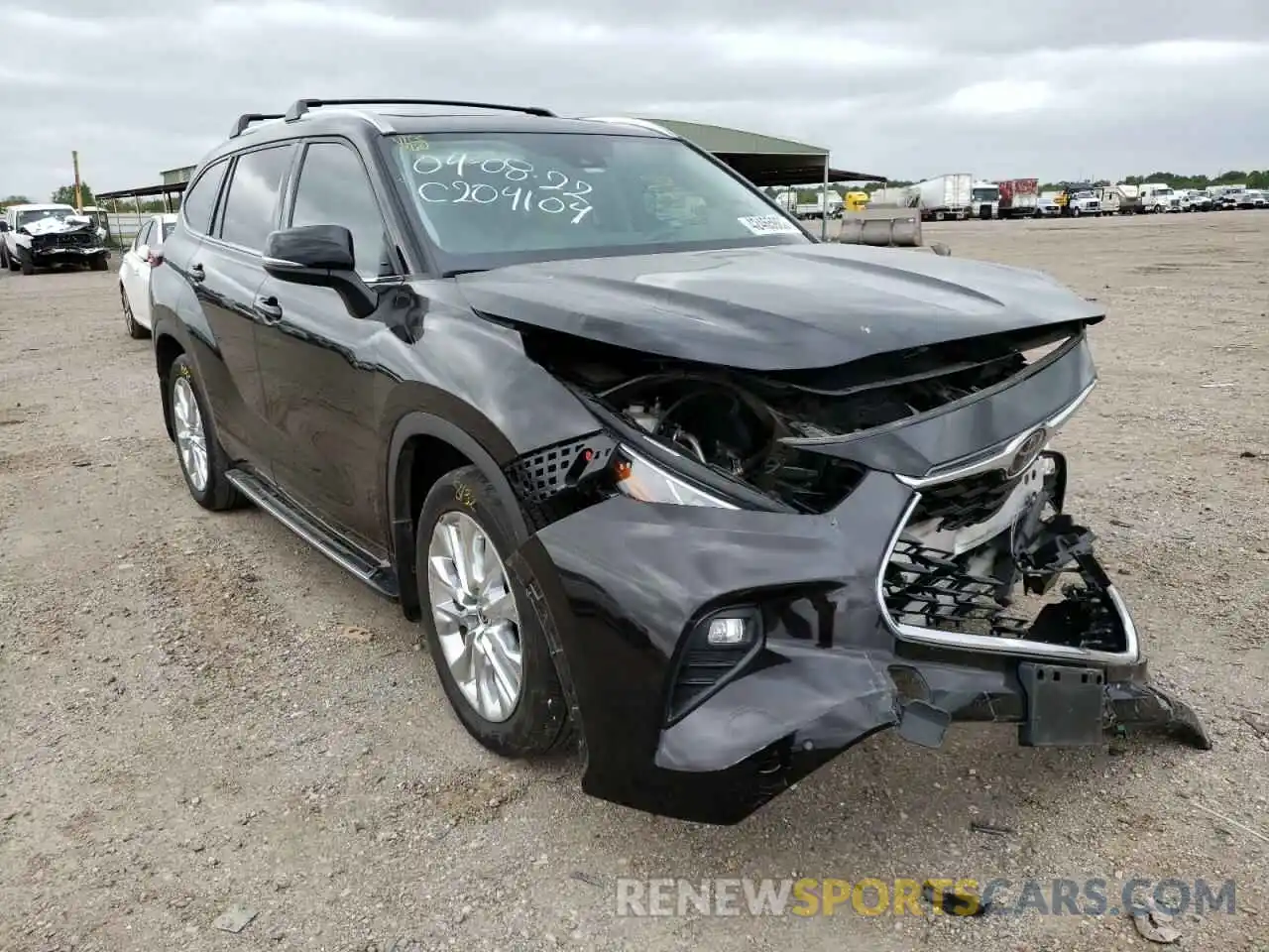 1 Photograph of a damaged car 5TDDZRBH3LS029766 TOYOTA HIGHLANDER 2020