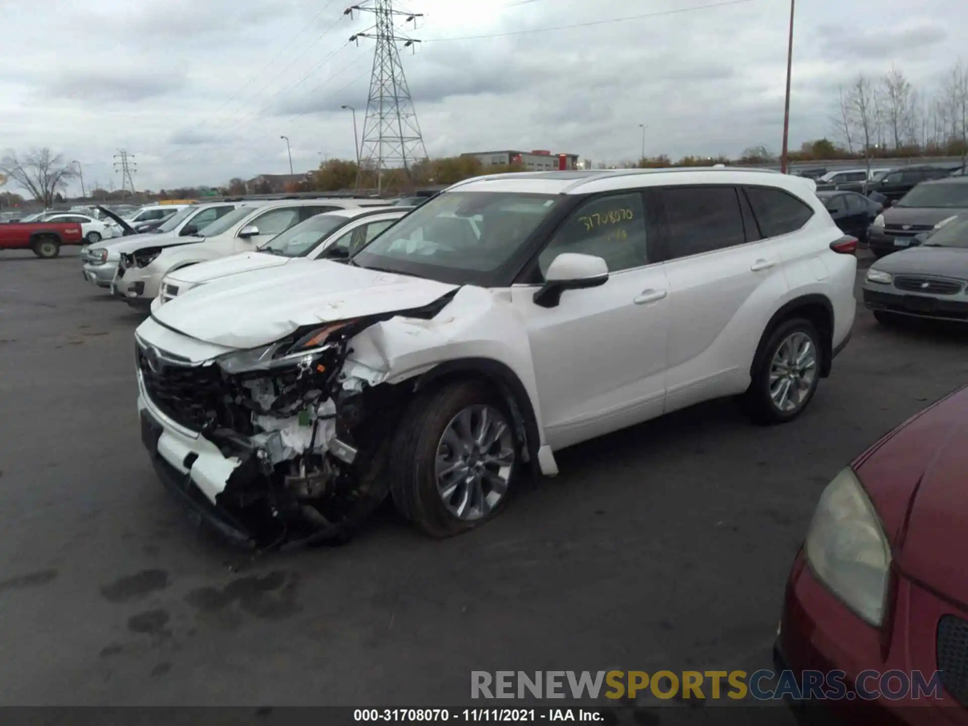 2 Photograph of a damaged car 5TDDZRBH3LS051525 TOYOTA HIGHLANDER 2020