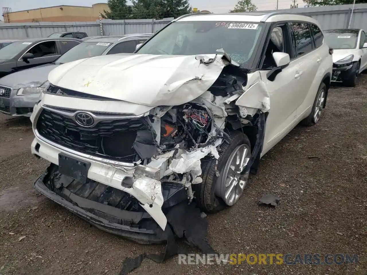 2 Photograph of a damaged car 5TDDZRBH4LS003452 TOYOTA HIGHLANDER 2020