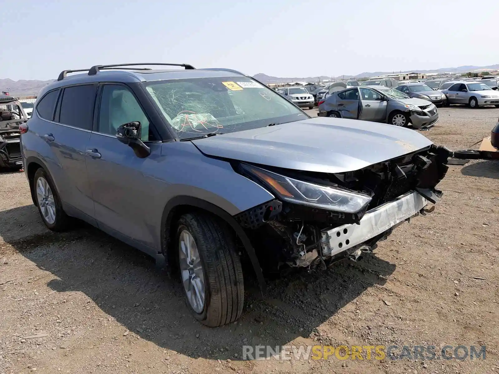 1 Photograph of a damaged car 5TDDZRBH4LS012605 TOYOTA HIGHLANDER 2020