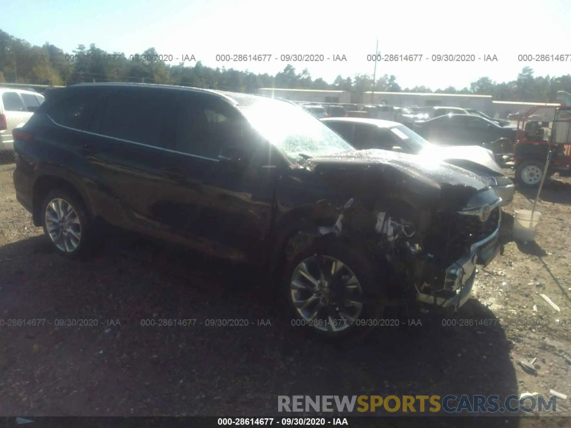 1 Photograph of a damaged car 5TDDZRBH4LS034376 TOYOTA HIGHLANDER 2020